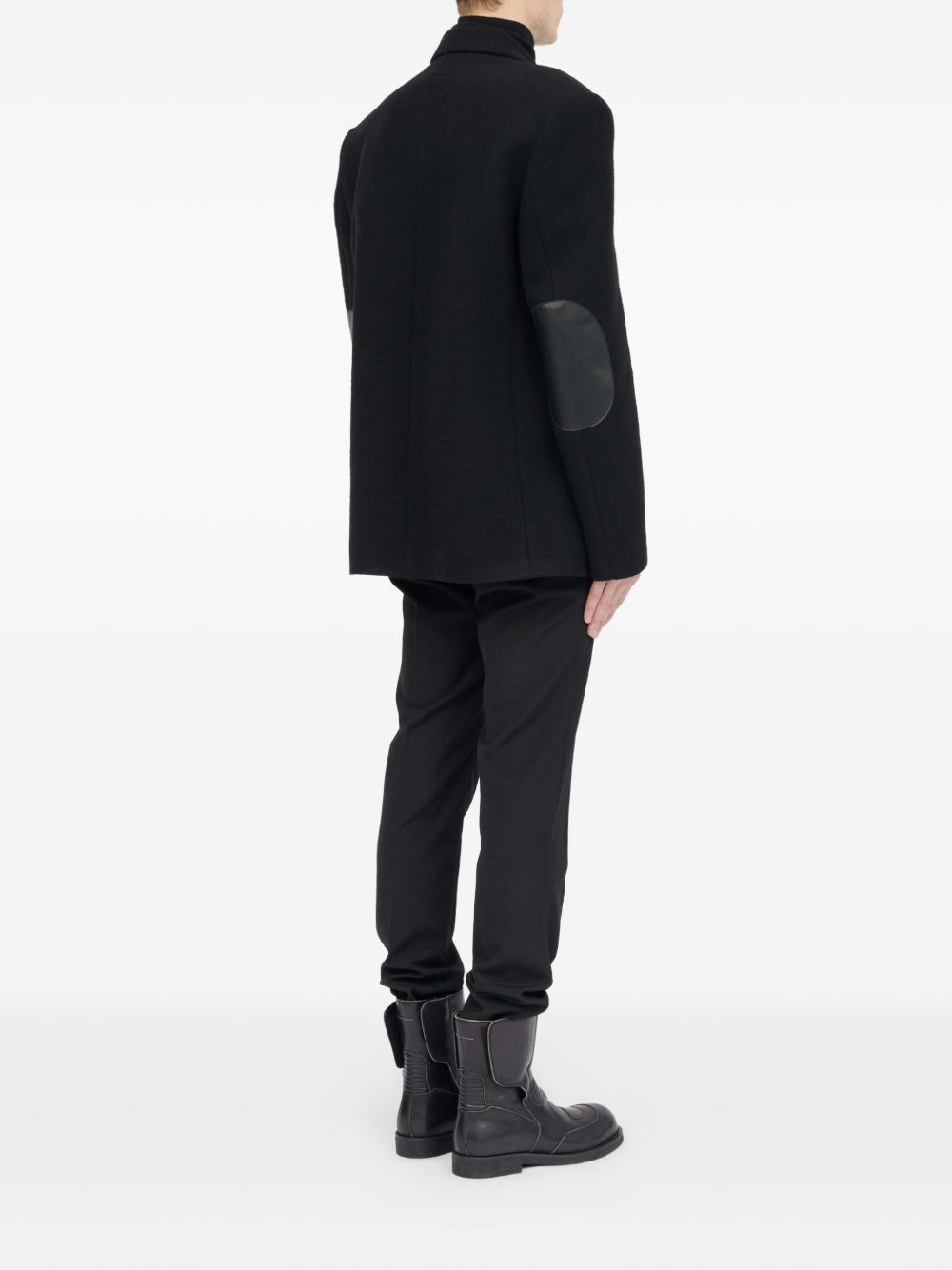 elbow-patch blazer - 4