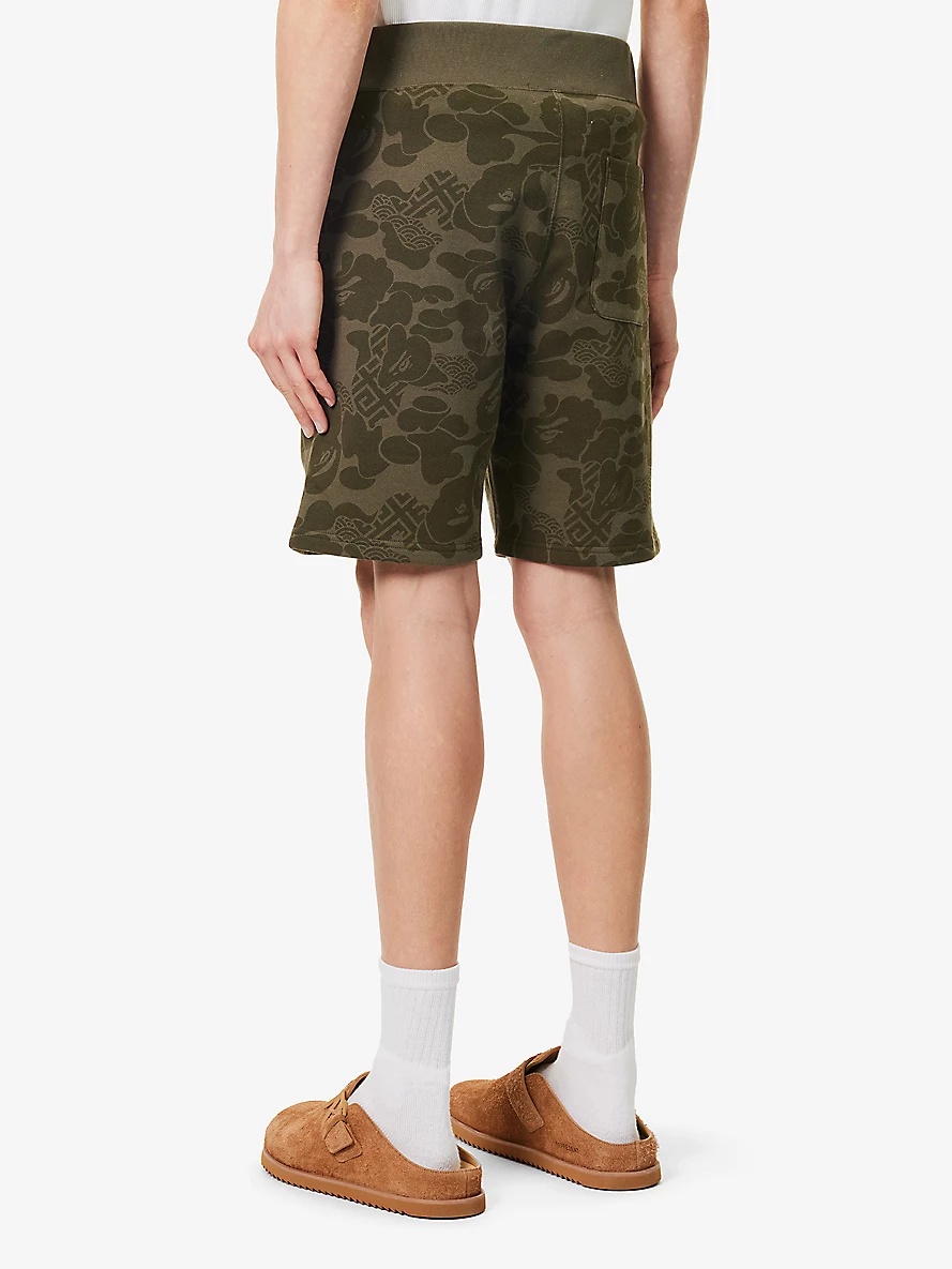 Asia Camo brand-embroidered cotton-jersey shorts - 4