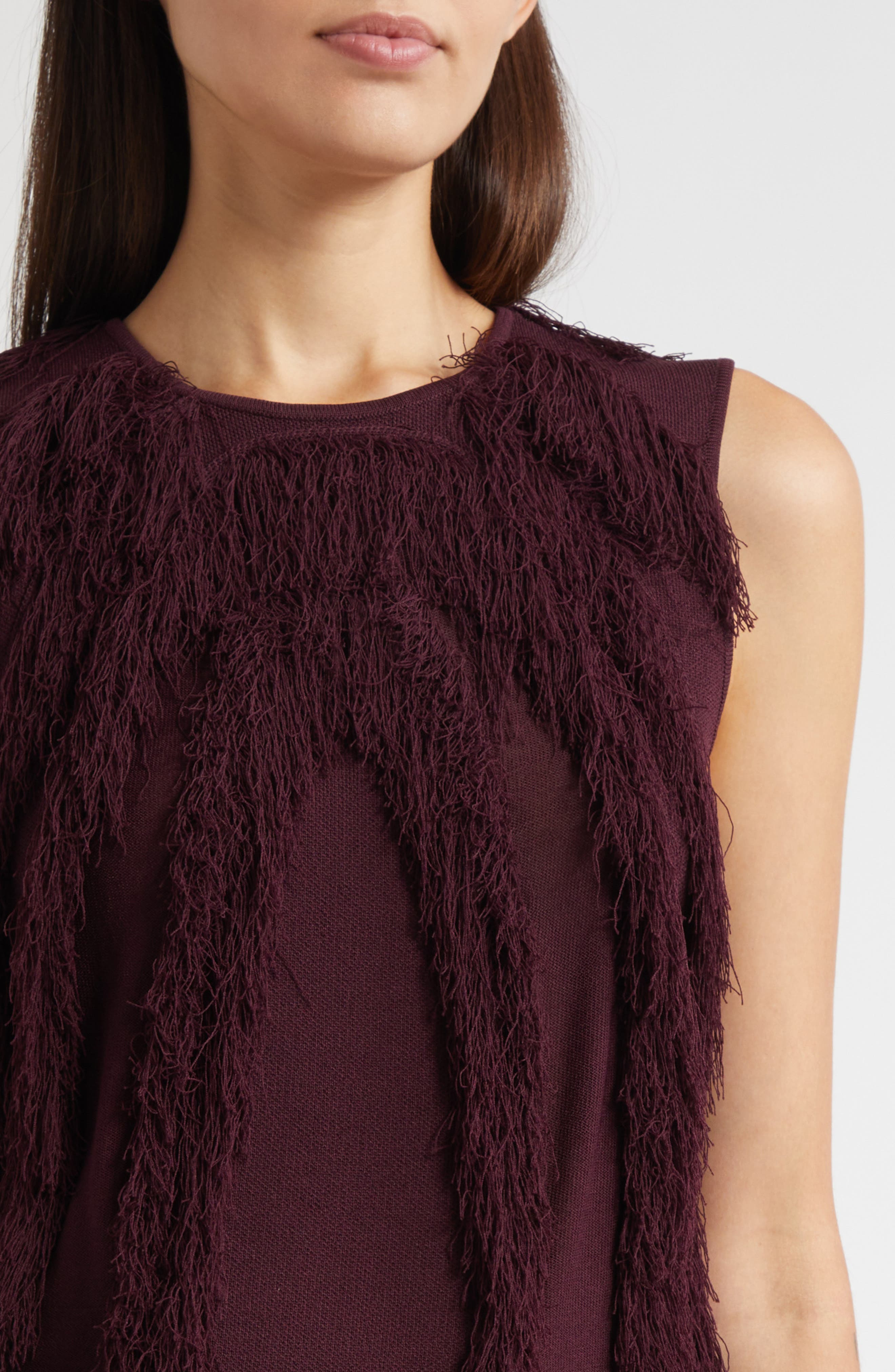 Ulla Johnson Bonnie Fray Sleeveless Top in Mahogany at Nordstrom - 4