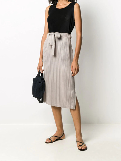 Pleats Please Issey Miyake belted micro-pleated skirt outlook