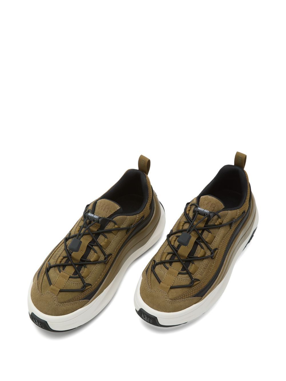 lace-up platform sneakers - 3