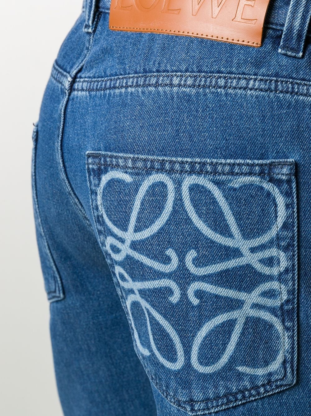 logo-print tapered jeans - 5