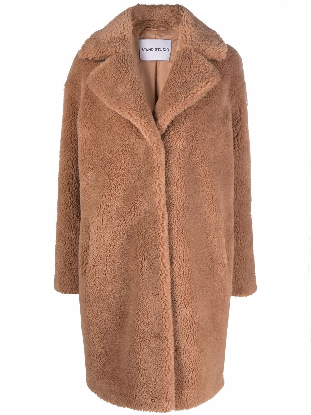 faux-fur midi coat - 1