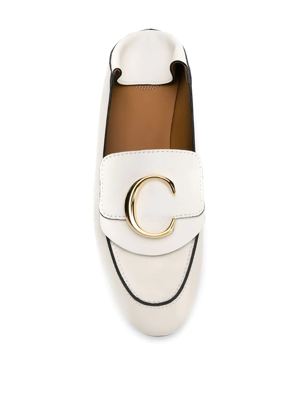 C logo leather loafers - 4