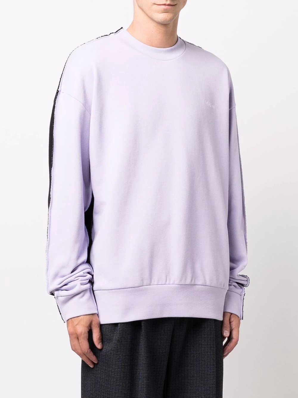 multi-panel long-sleeve sweatshirt - 3