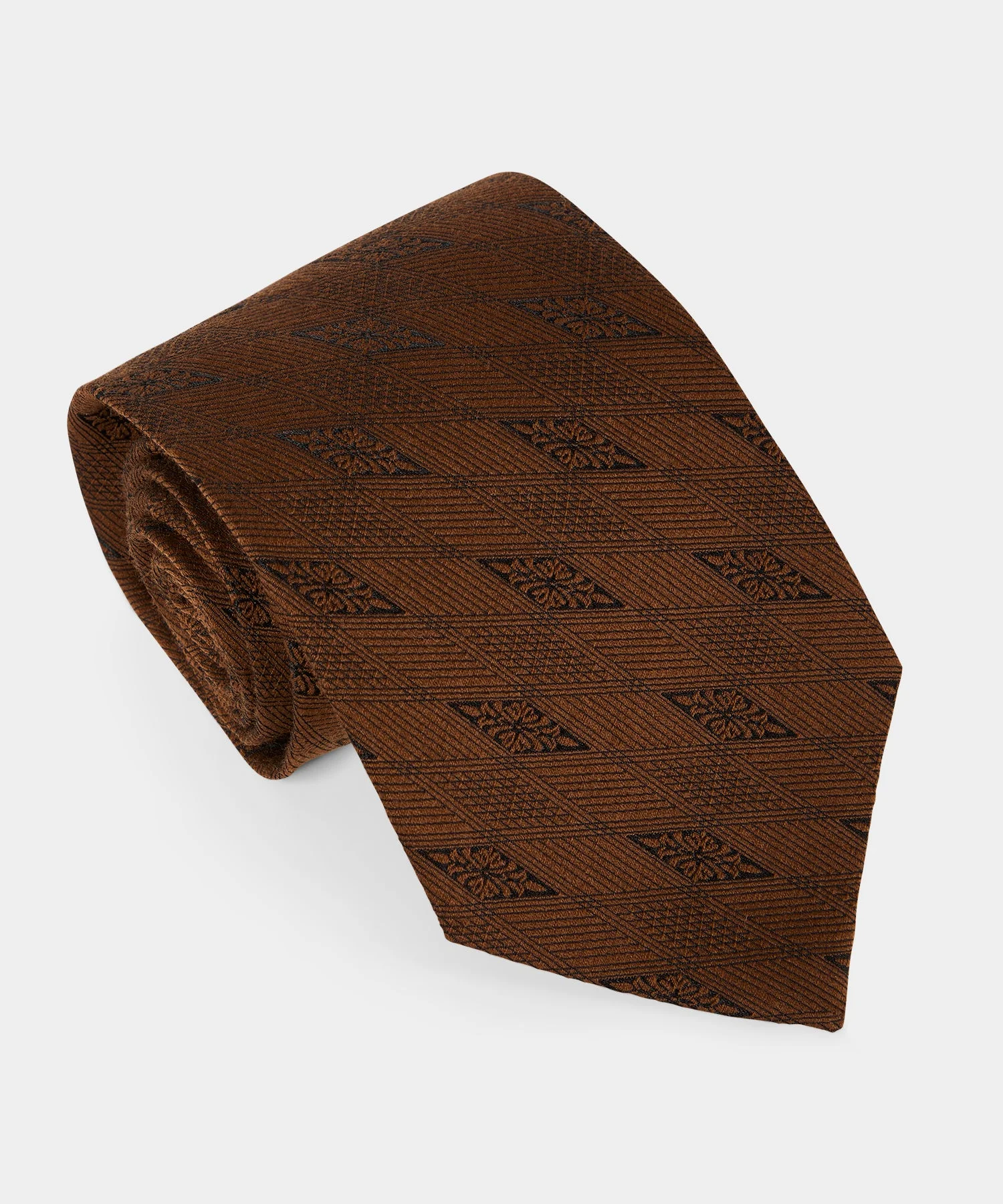 Italian Wool-Silk Filigree Tie - 1