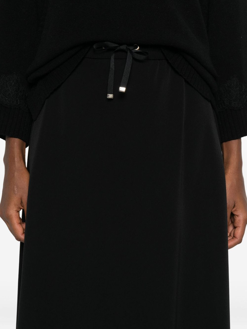 drawstring flared midi skirt 5