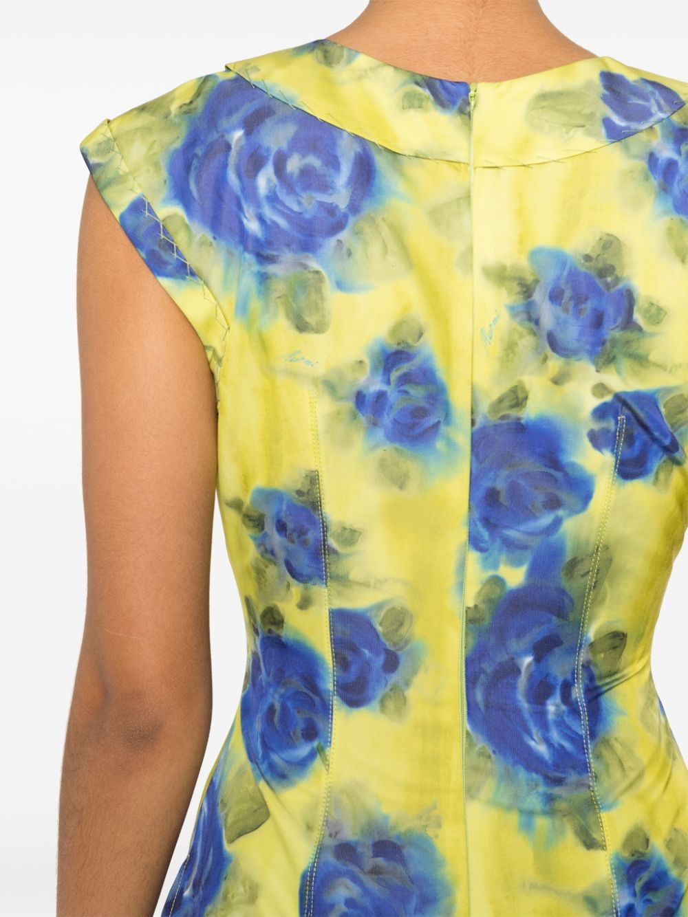 floral-print taffeta top - 5