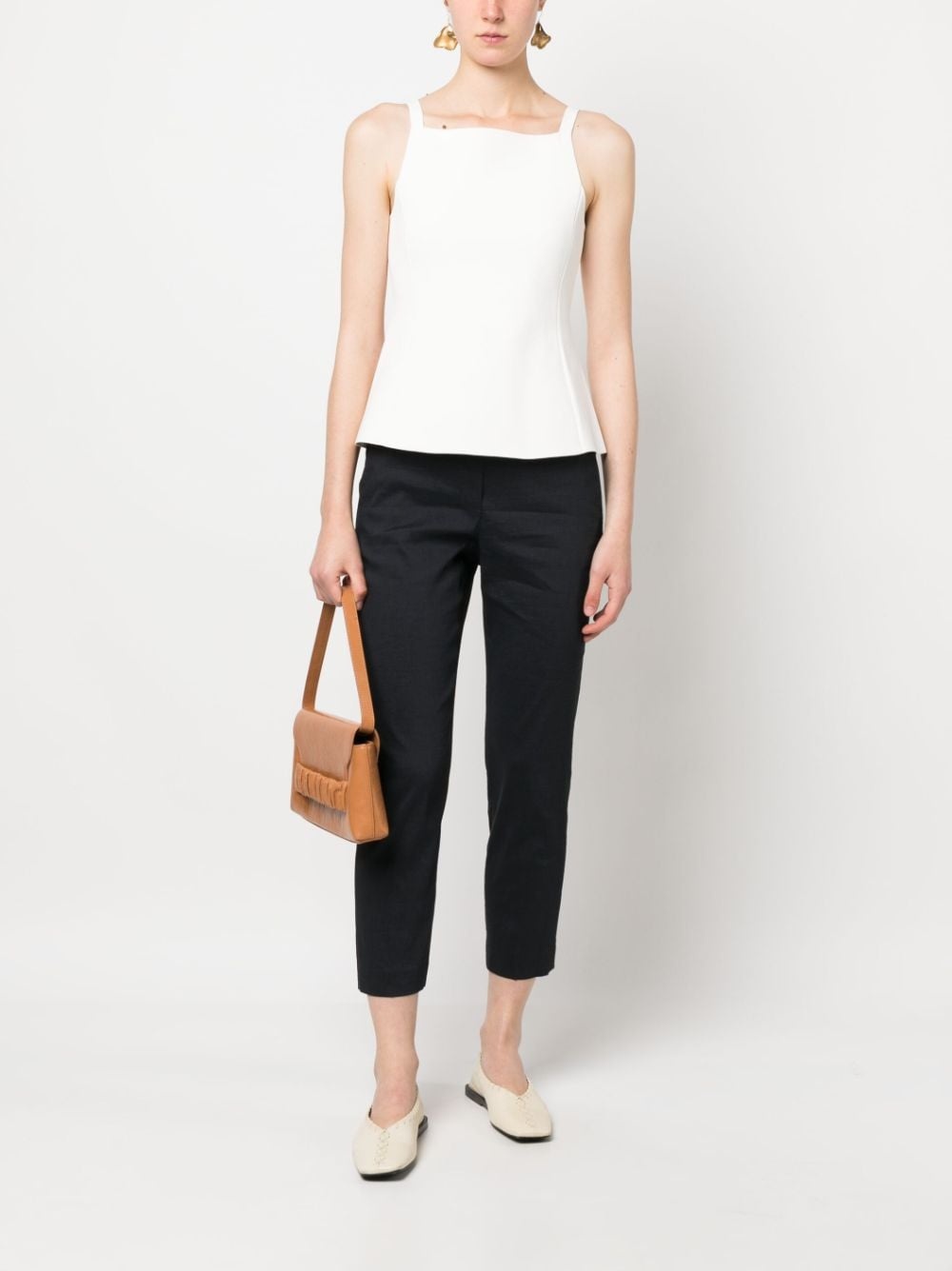 mid-rise cropped trousers - 2