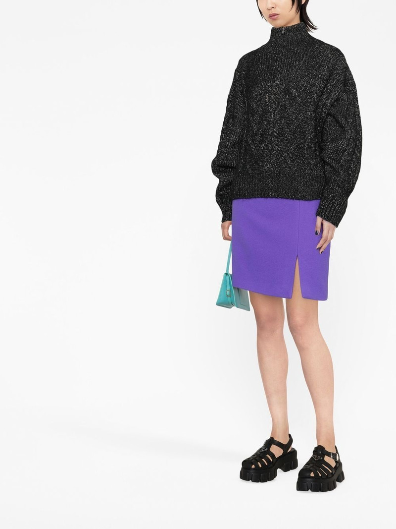 GANNI high-neck ribbed-knit jumper outlook