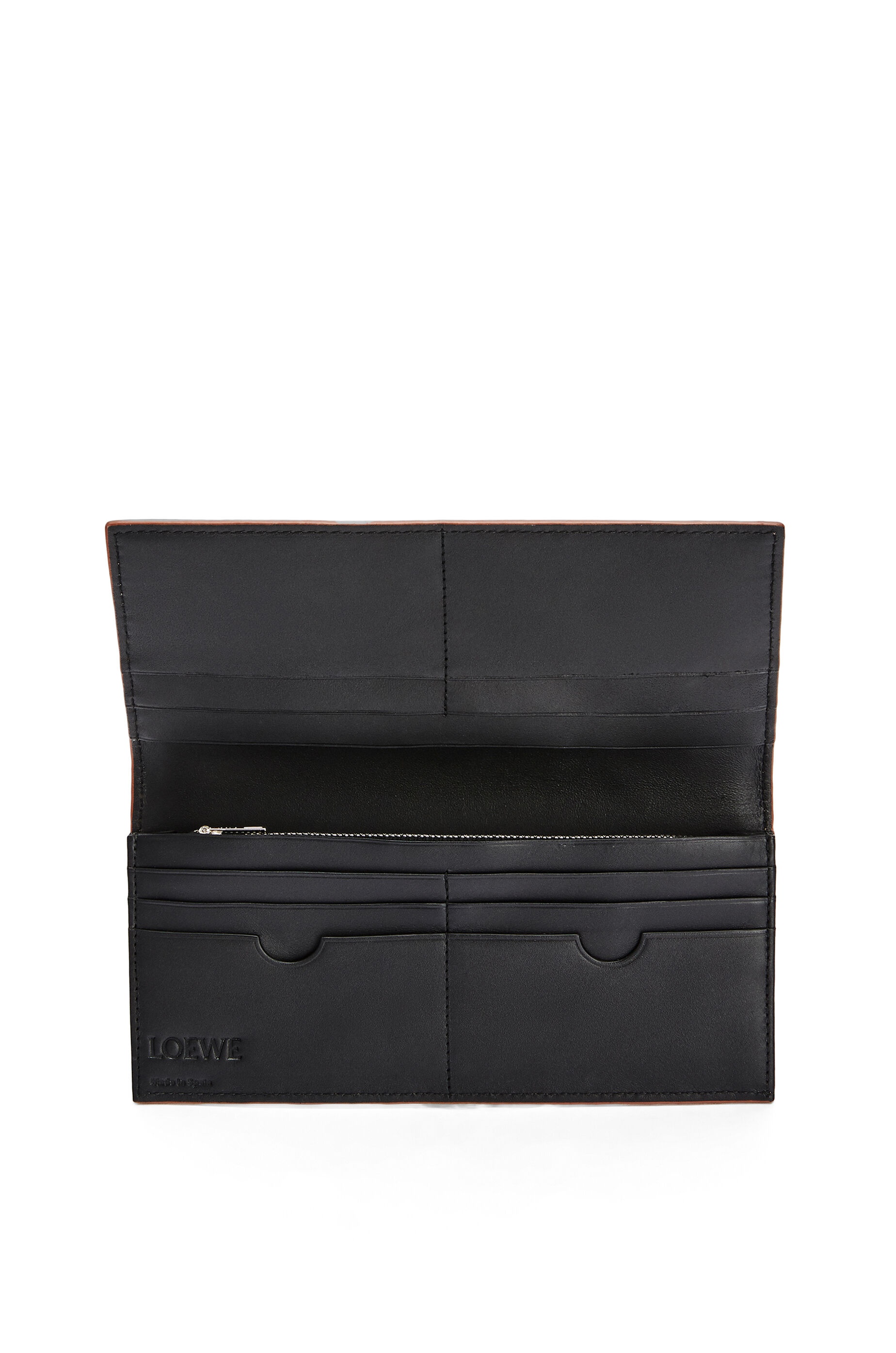 Puzzle stitches long horizontal wallet in smooth calfskin - 2