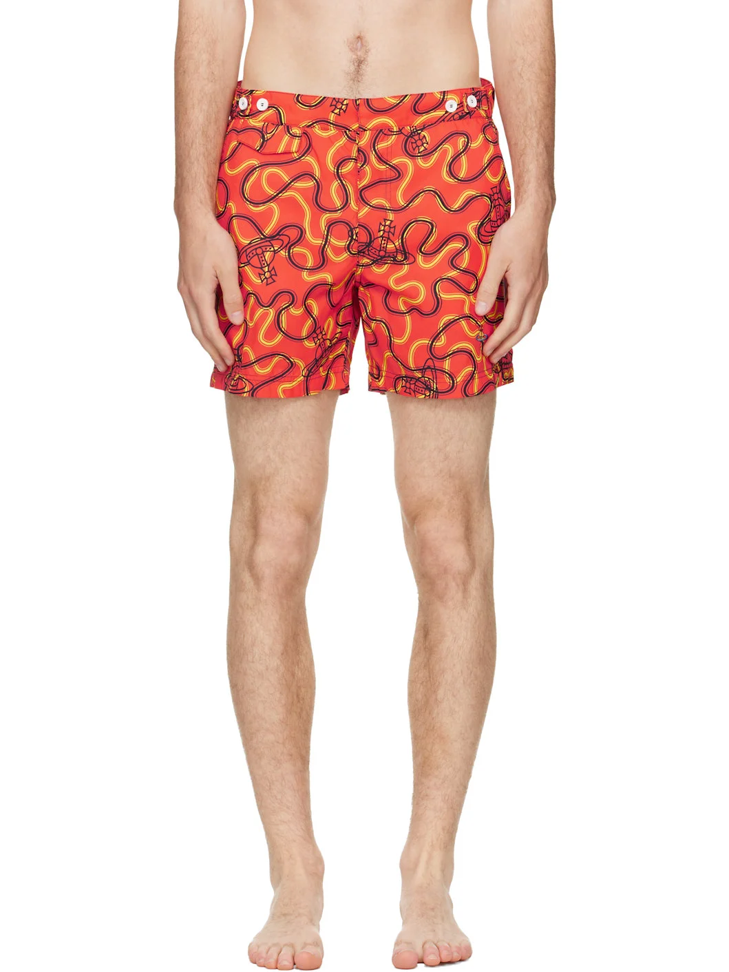 Orange Classic Boxer Swim Shorts - 1