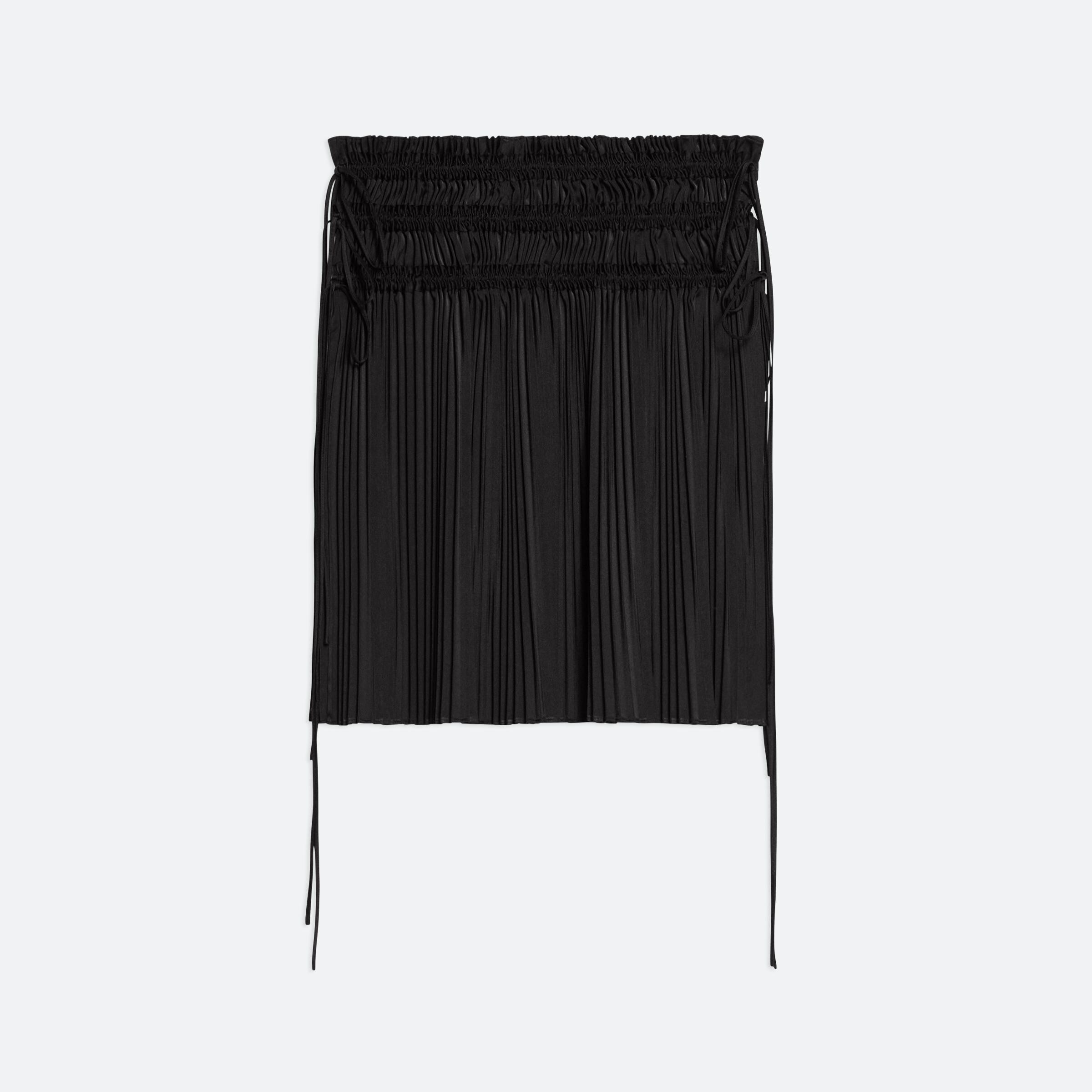PLEATED SATIN SKIRT - 1