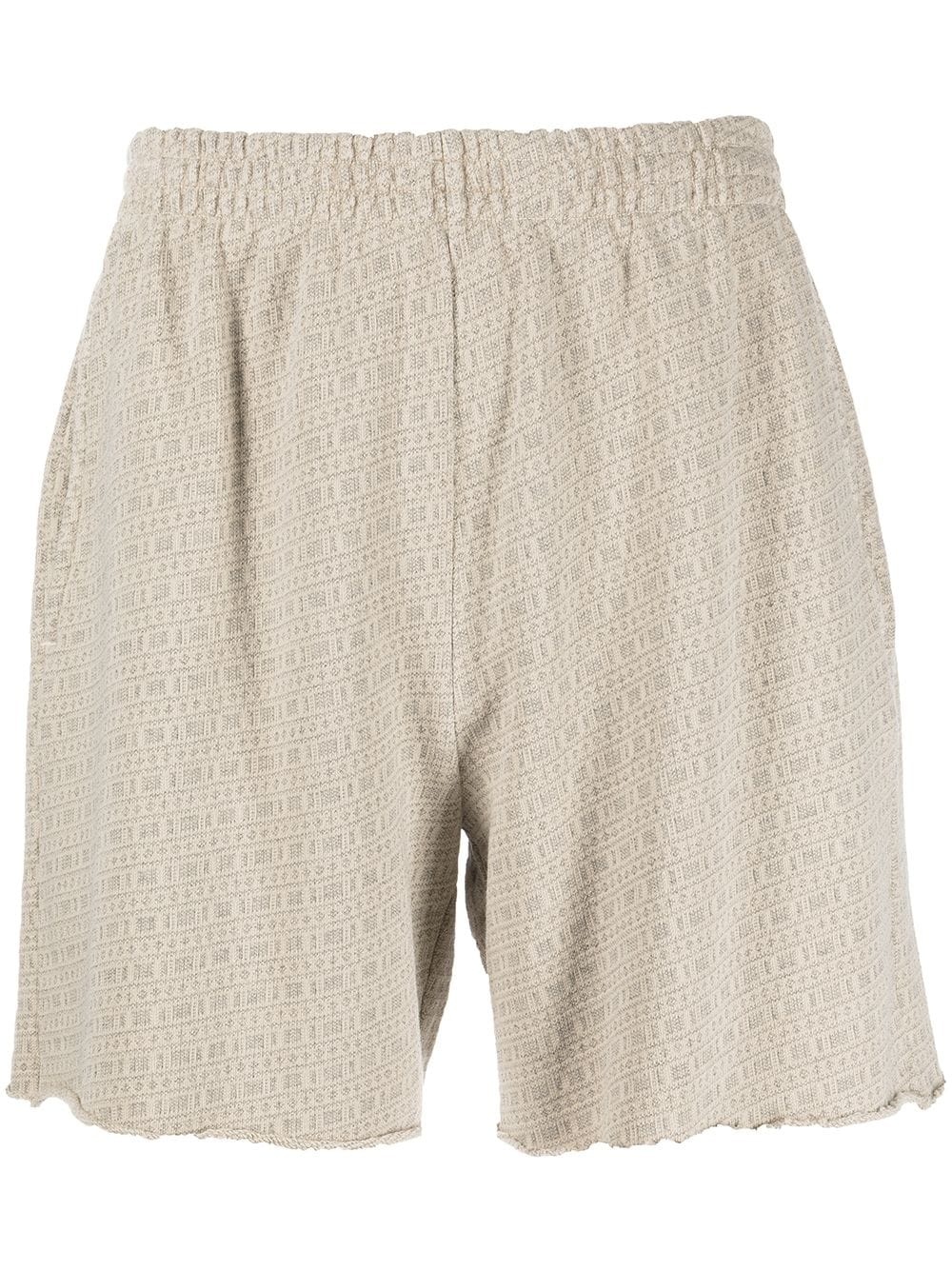 raw-cut jacquard shorts - 1