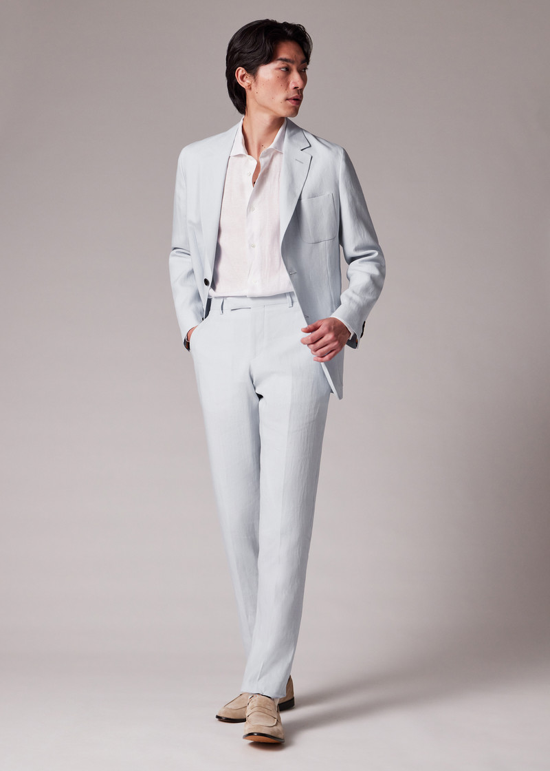 Pale Blue Linen Suit 7