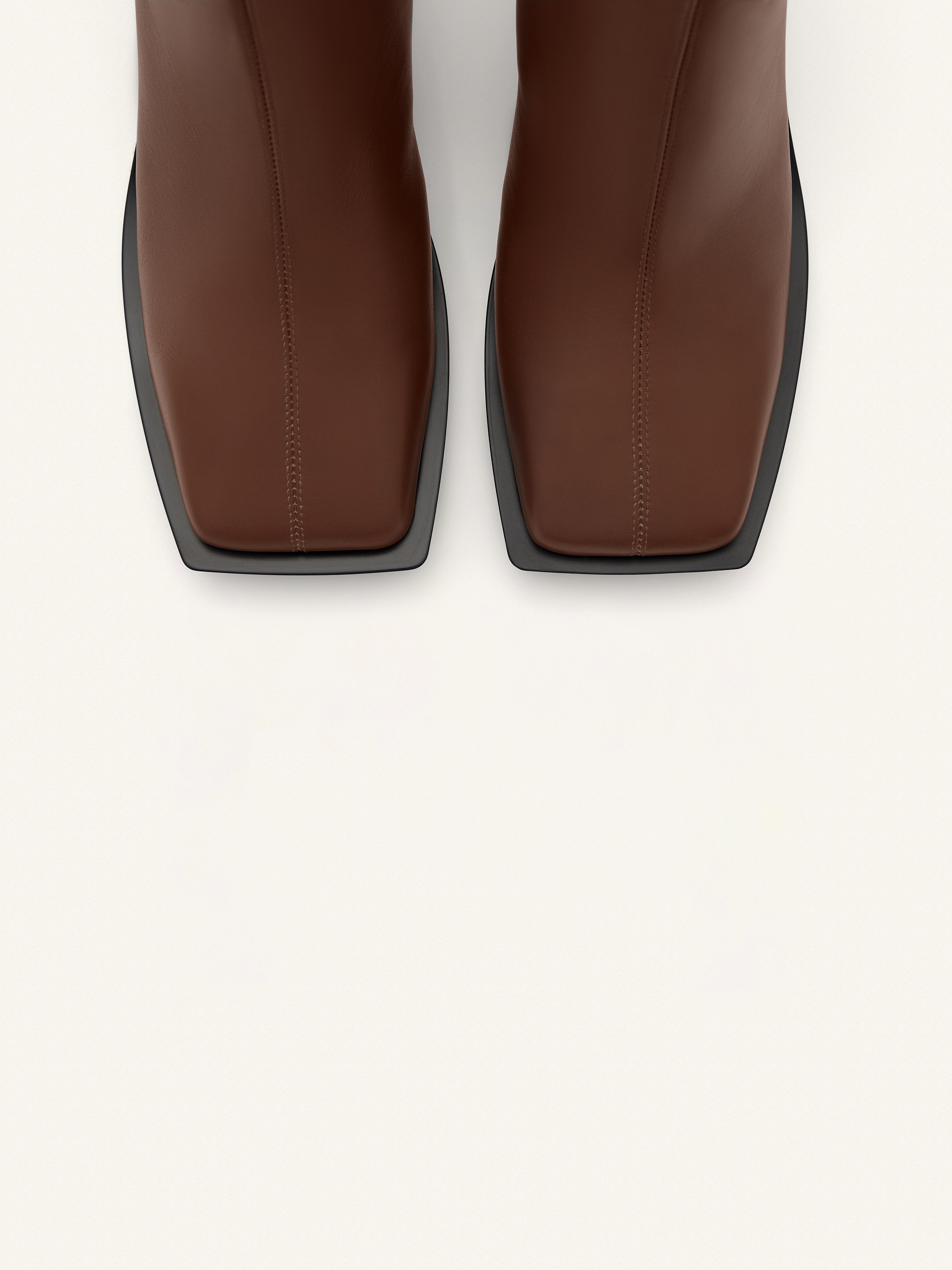 STREAM ZIPPED LEATHER ANKLE BOOTS - 4