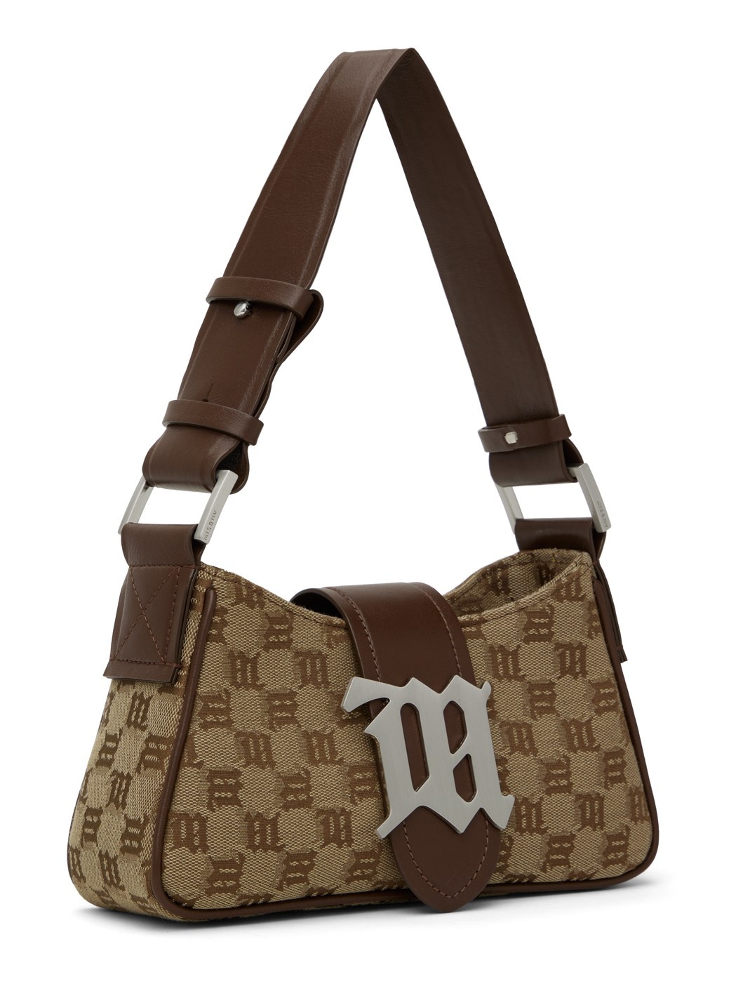 Brown Mini Jacquard Monogram Shoulder Bag - 2