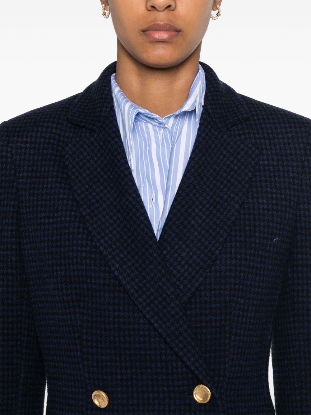 houndstooth-pattern blazer - 5