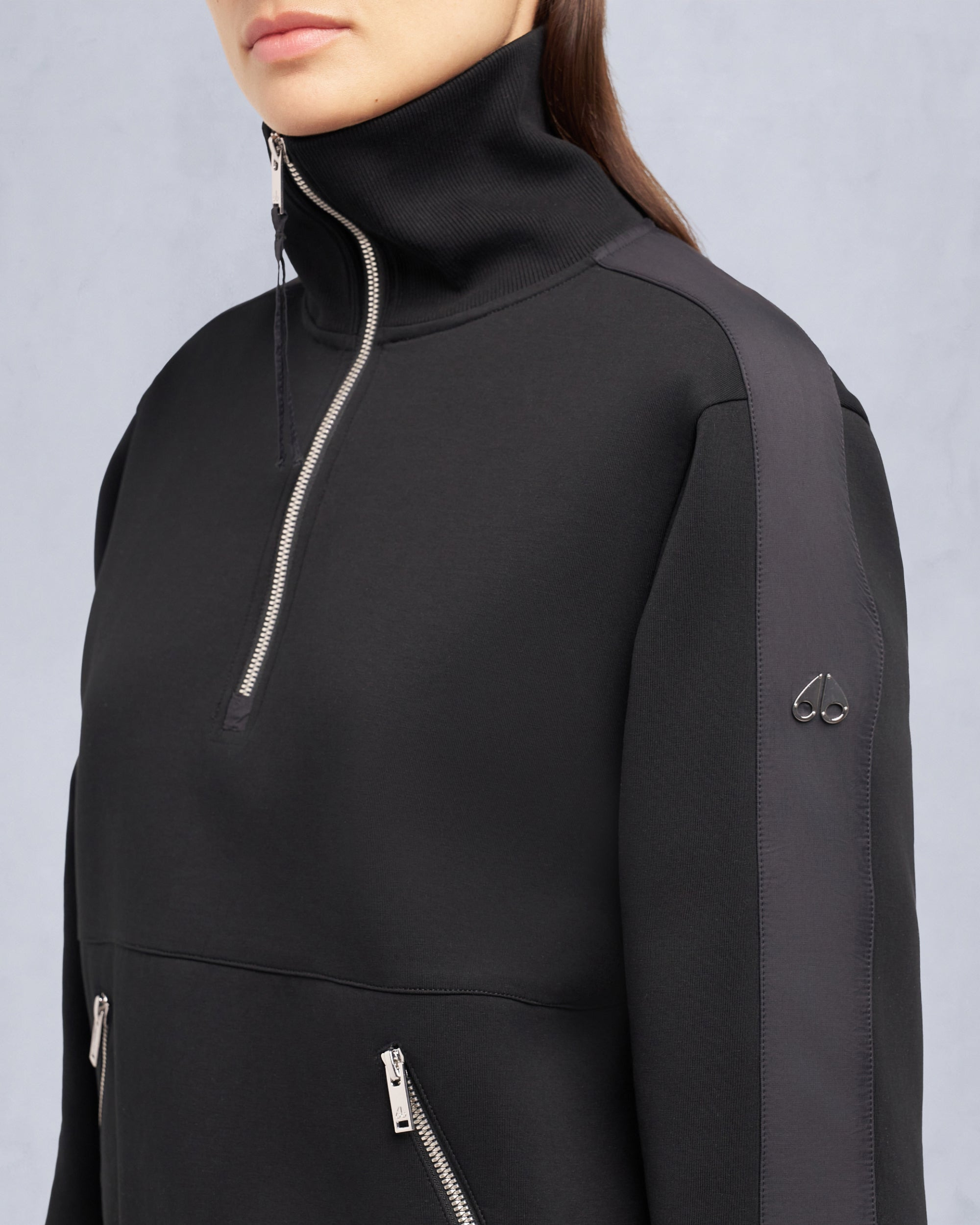 MIX MEDIA QUARTER ZIP SWEATER - 7
