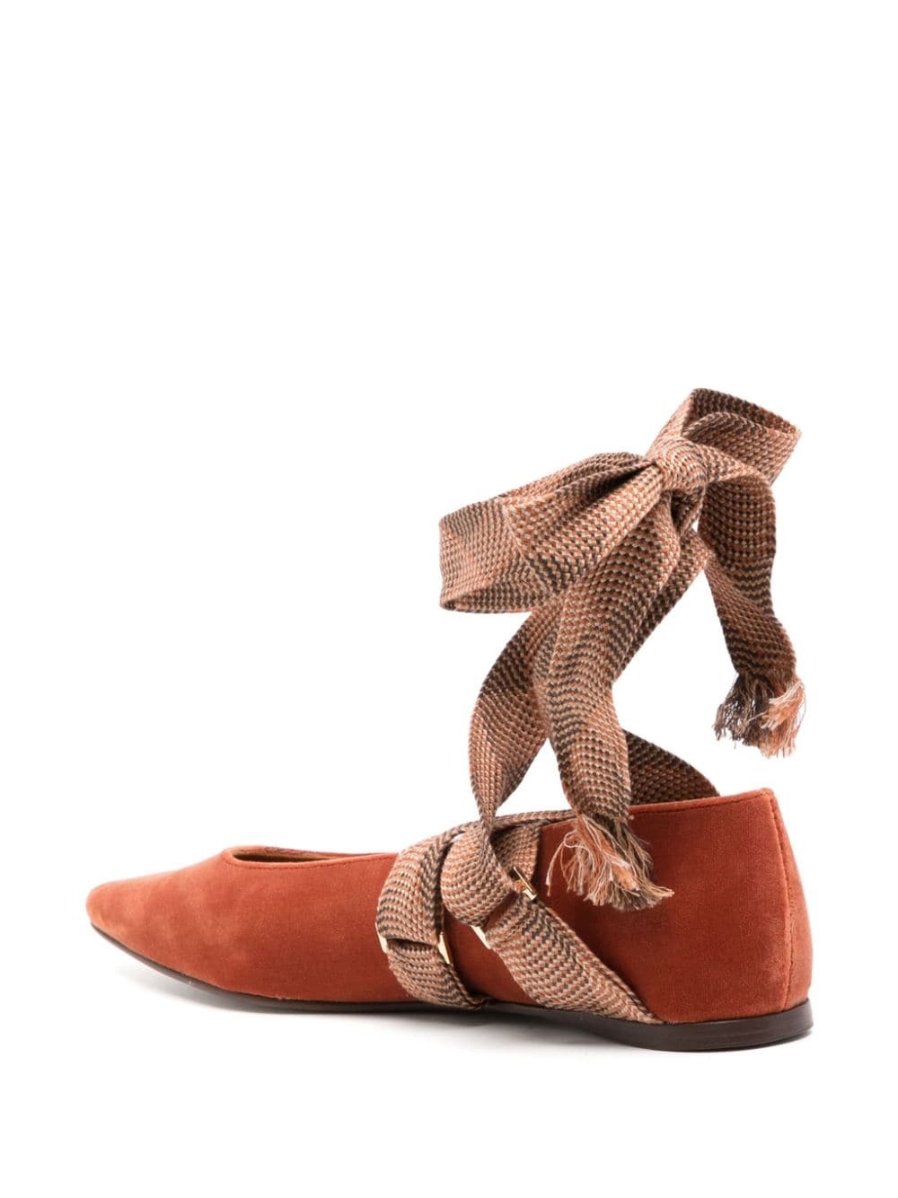 Arlo velvet ballerina shoes - 3