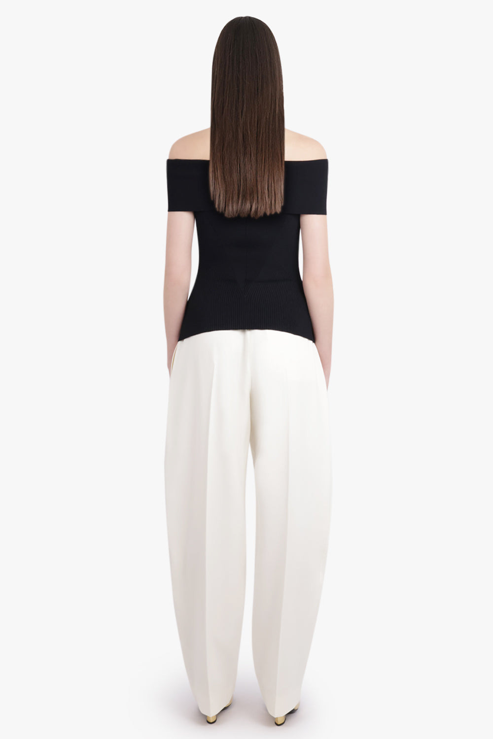 DOUBLE PLEAT WIDE LEG PANT | IVORY - 6