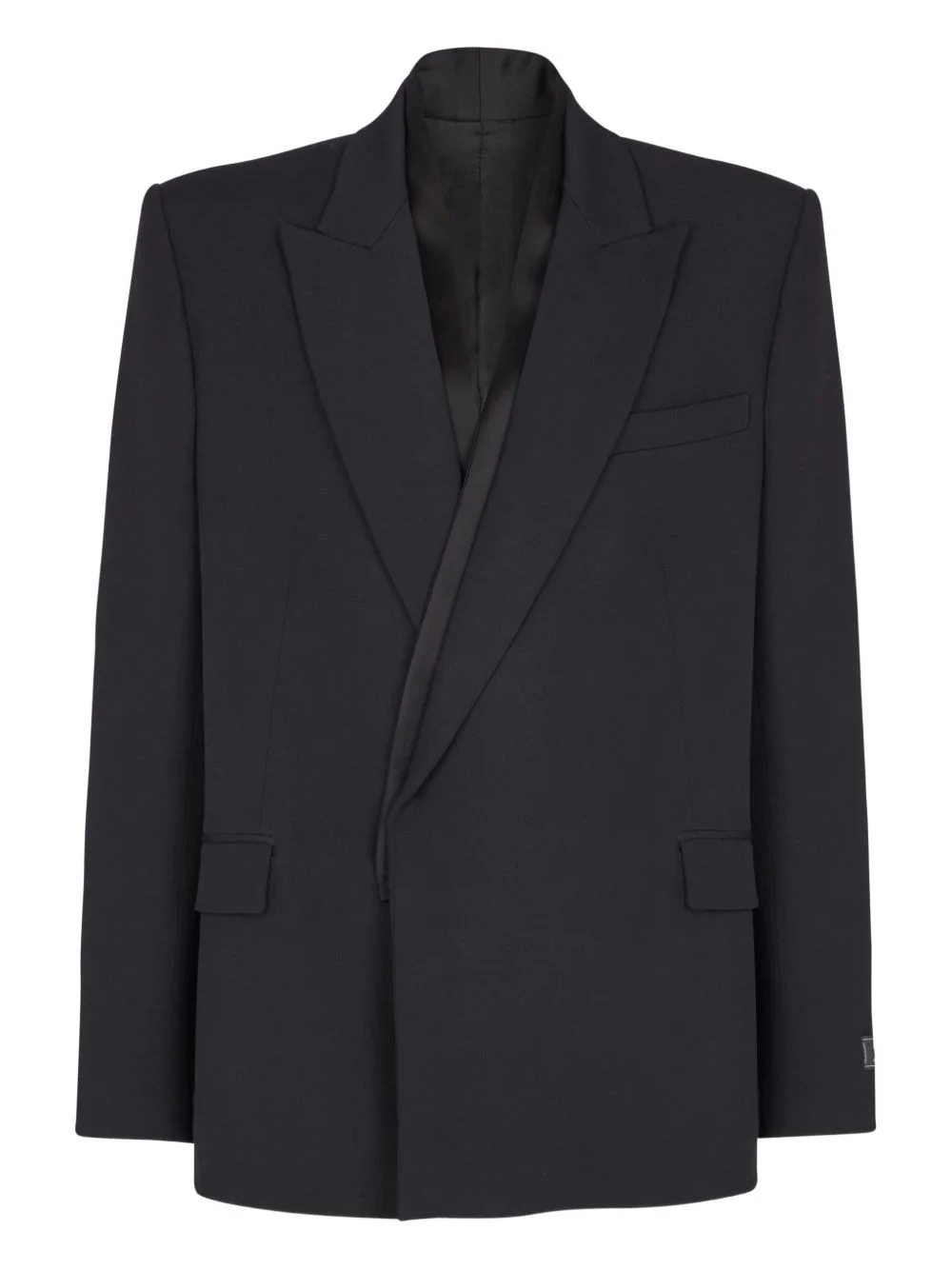 single-breasted wool blazer - 1