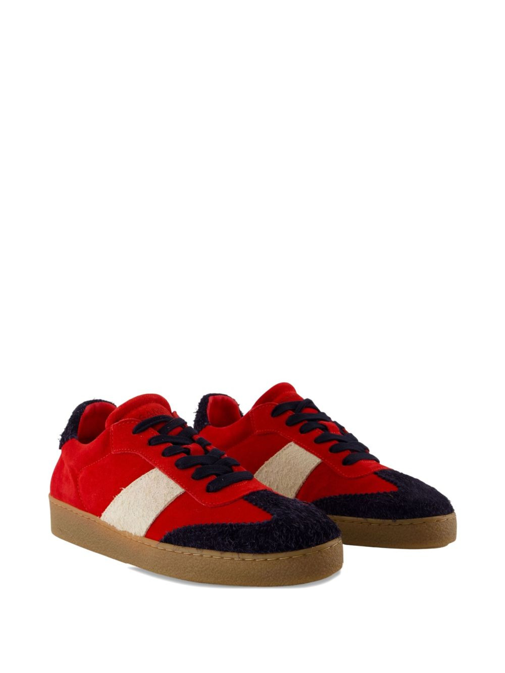 lambskin panel sneakers - 2