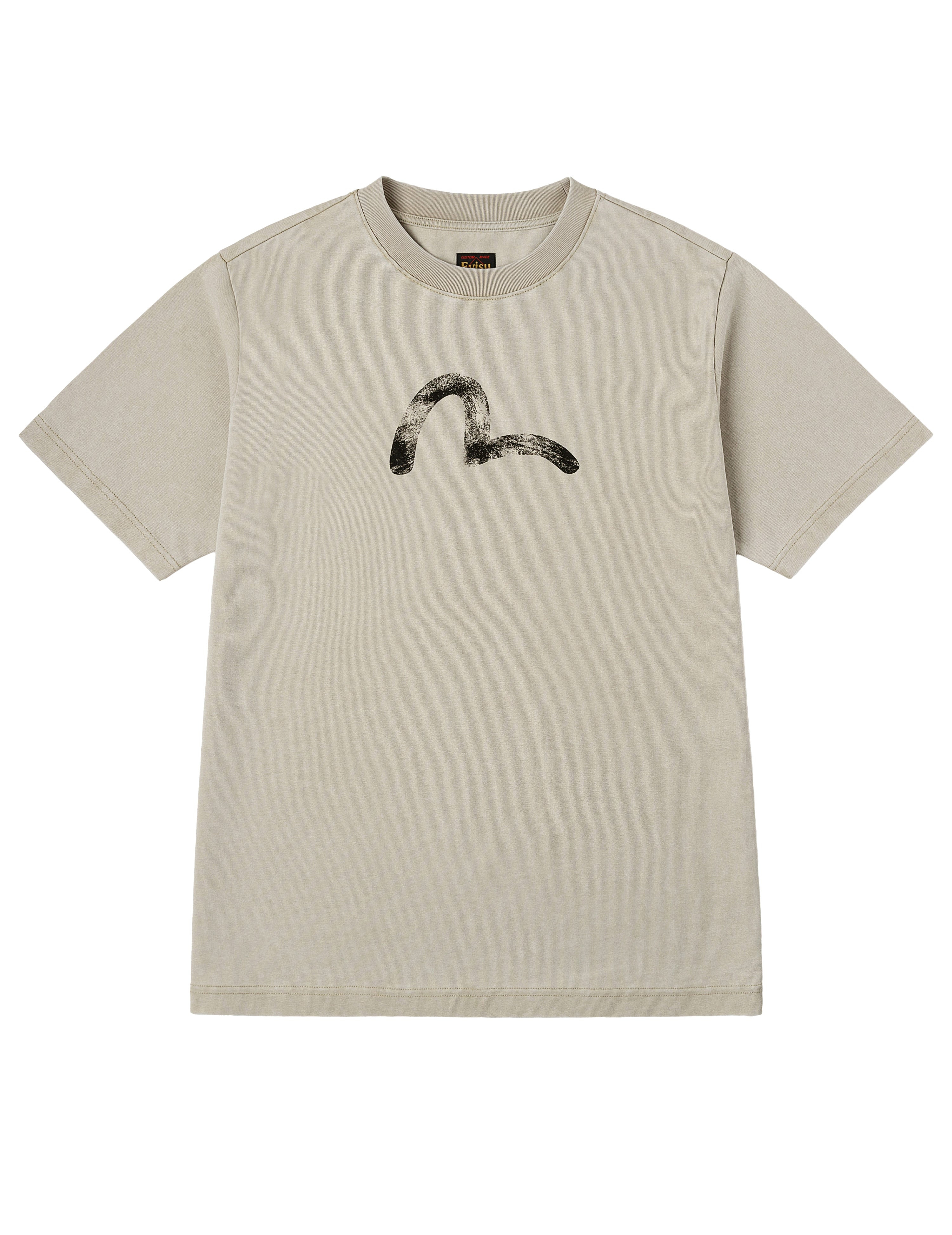 Hand-Drawn Seagull Print Relax Fit T-Shirt - 11