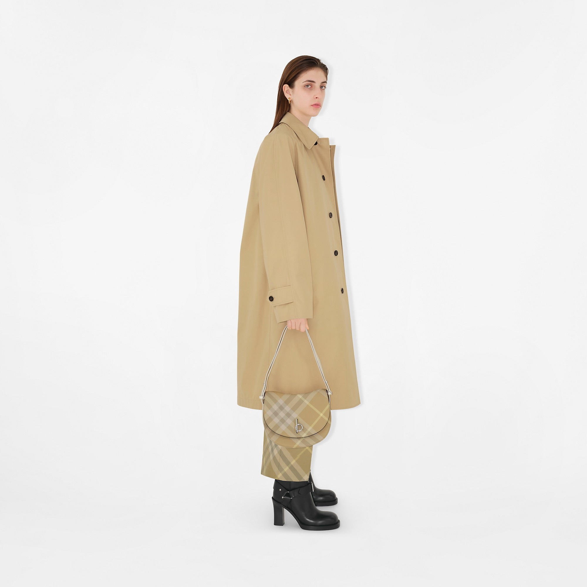 Long Cotton Blend Car Coat - 3