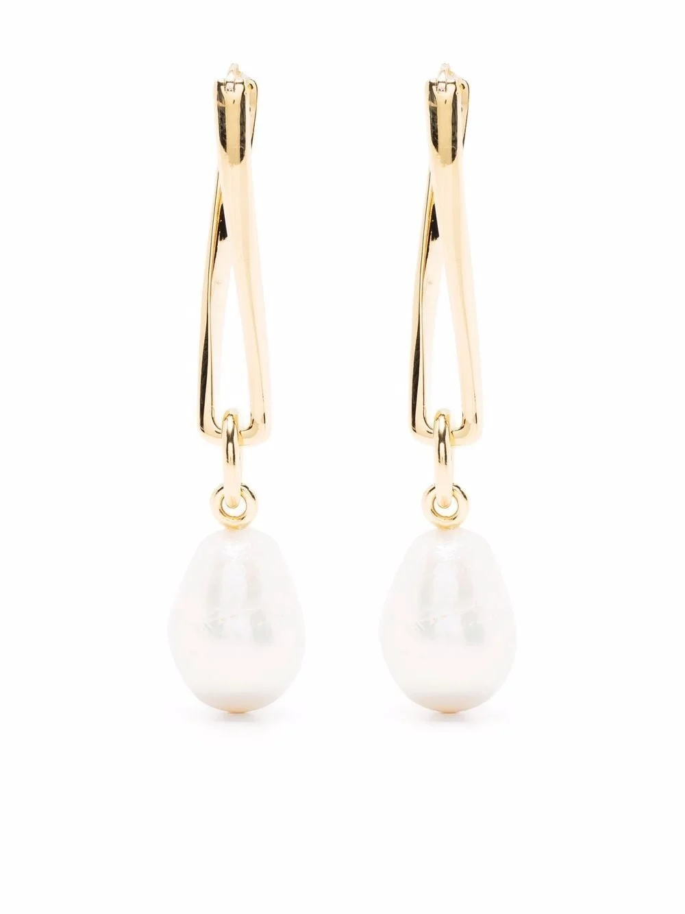 baroque pearl-twist drop earrings - 1