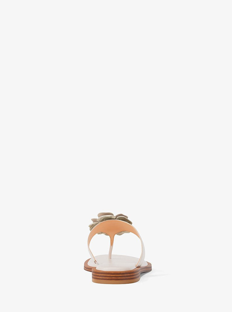Callie Embellished Signature Logo Trim Thong Sandal 4