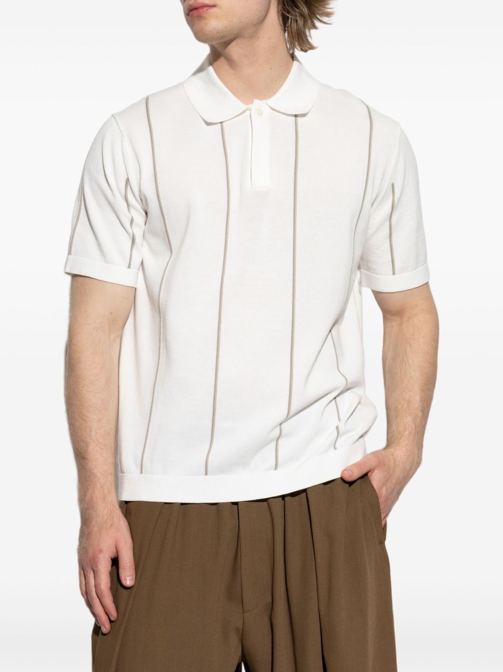 striped polo shirt - 3