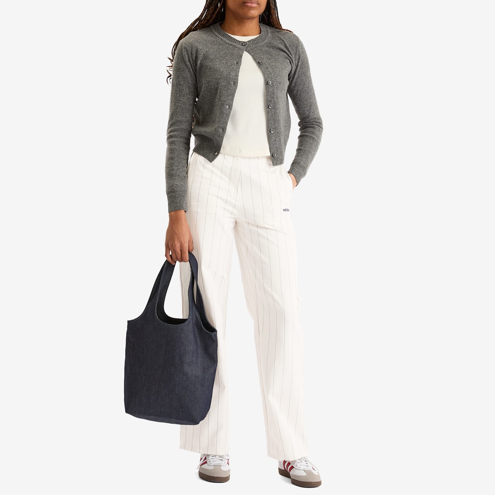 ★★Adairs★★ Pinstripe Twill Loose Pants JJ3483 adidas Pinstripe Twill Loose Pants | REVERSIBLE