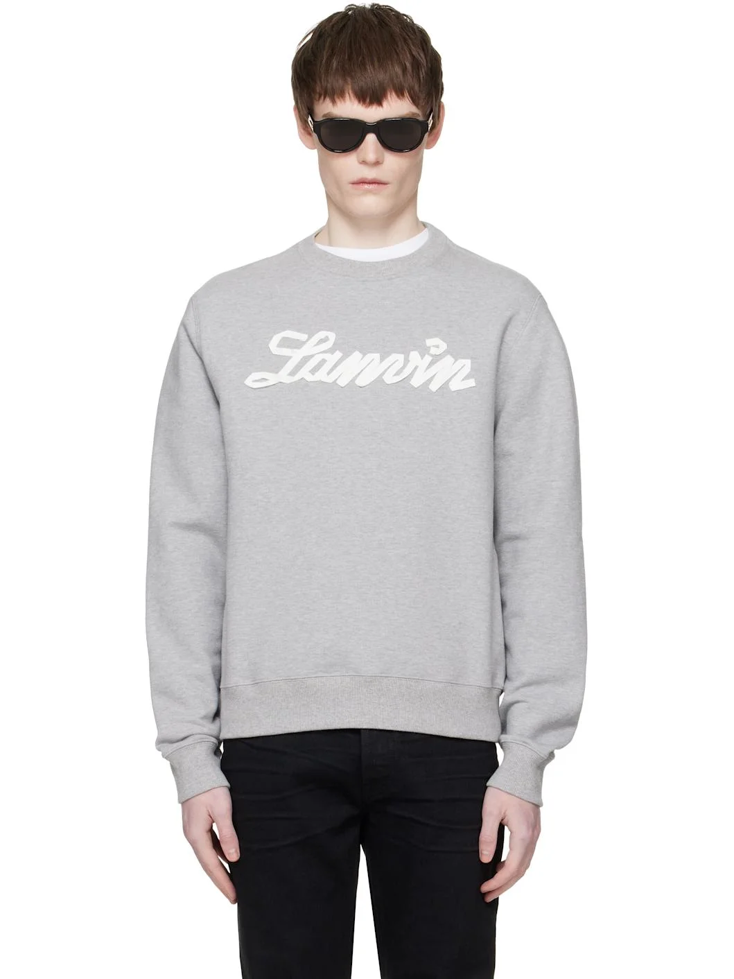 Gray 'Lanvin Ribbon' Sweatshirt - 1