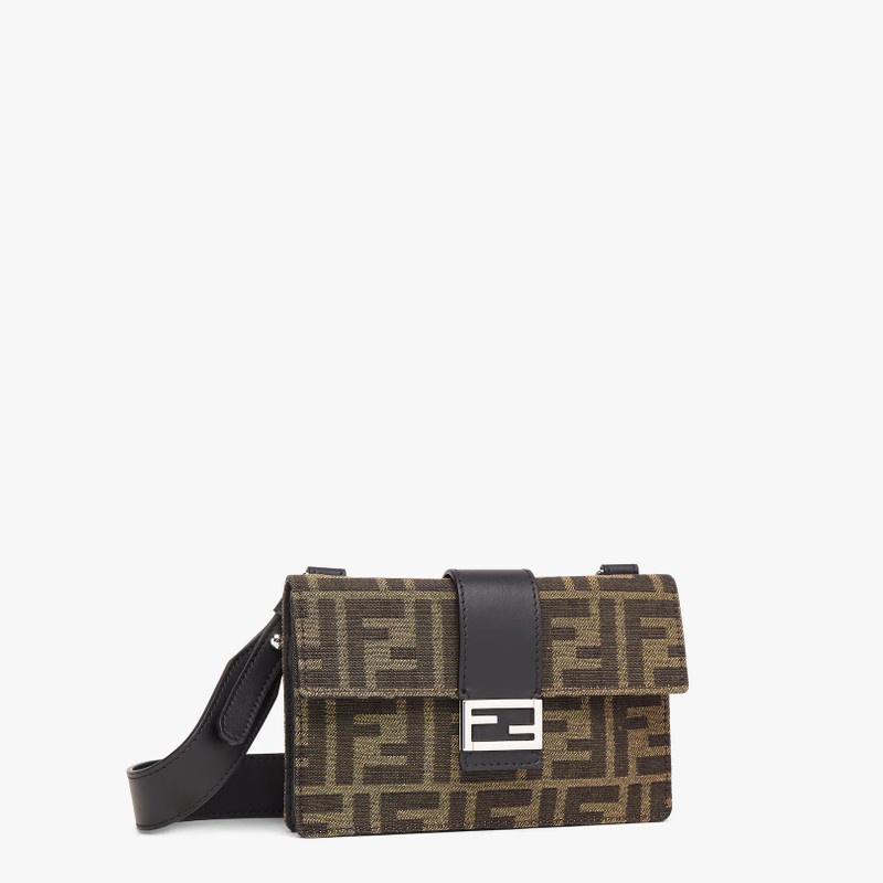 FENDI Brown fabric bag outlook