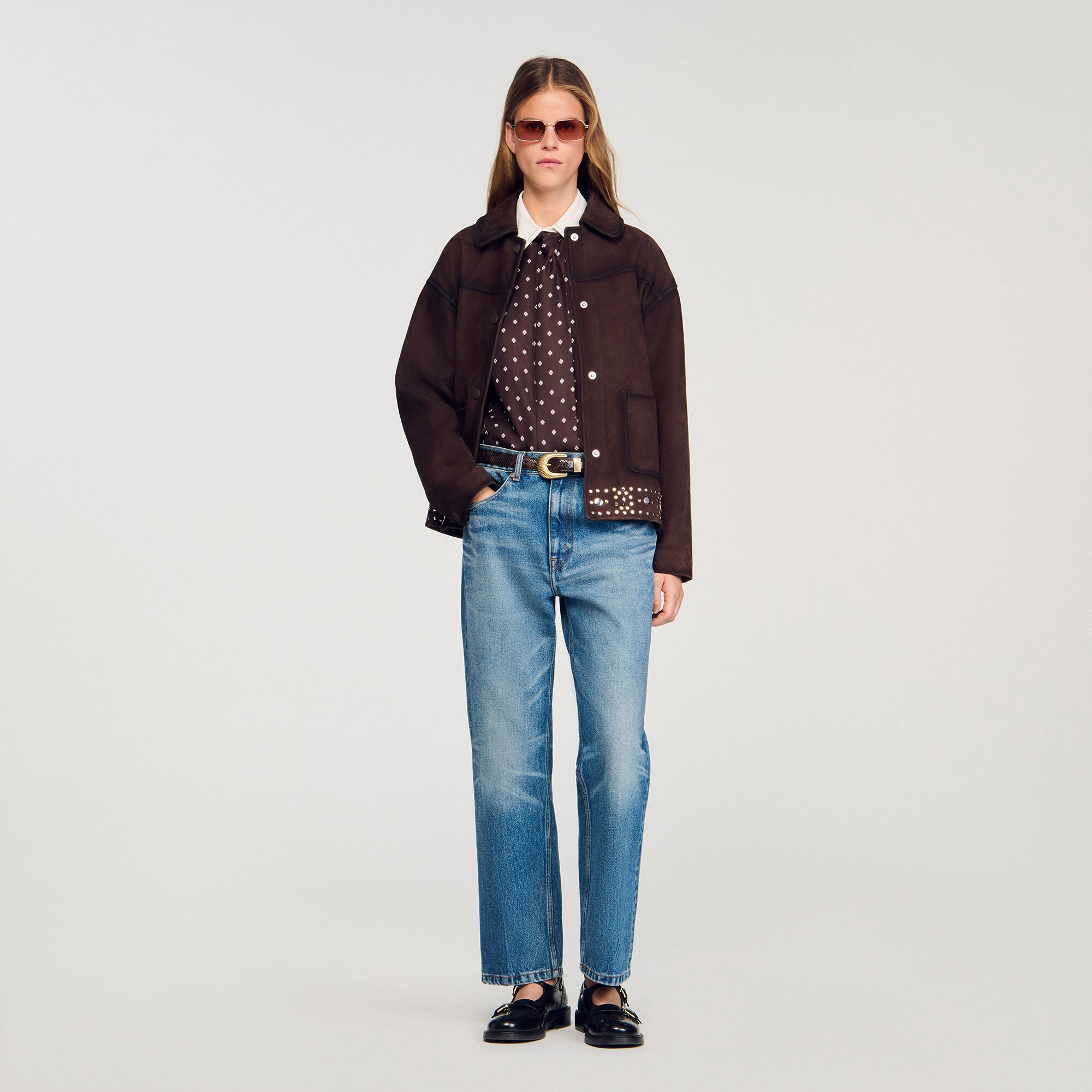 FLOWY TIE PRINT SHIRT - 6