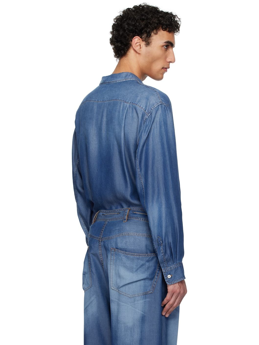 Navy Officina Pijama Shirt - 3