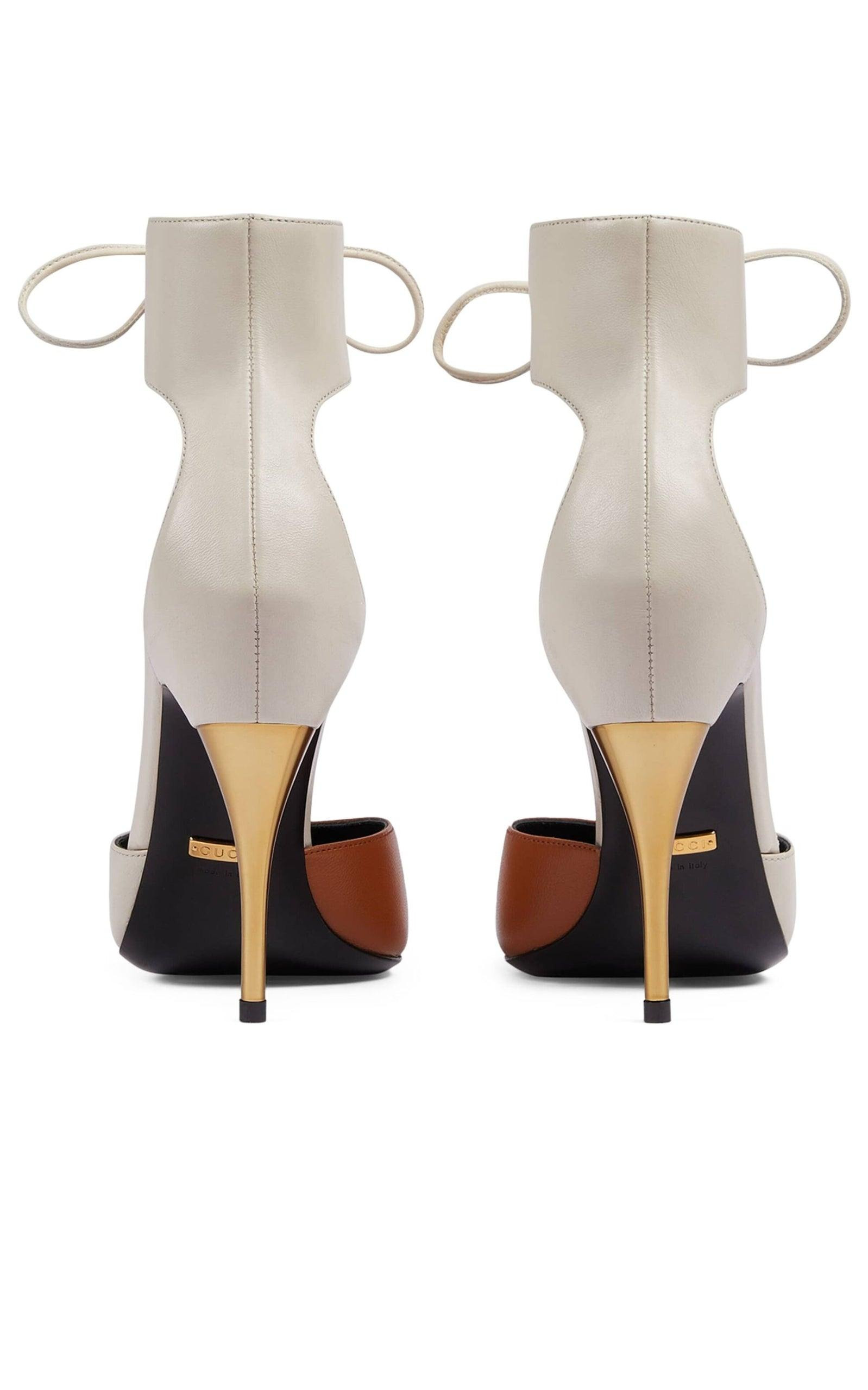 Priscilla Glossed-Leather Pumps Bi-color - 5
