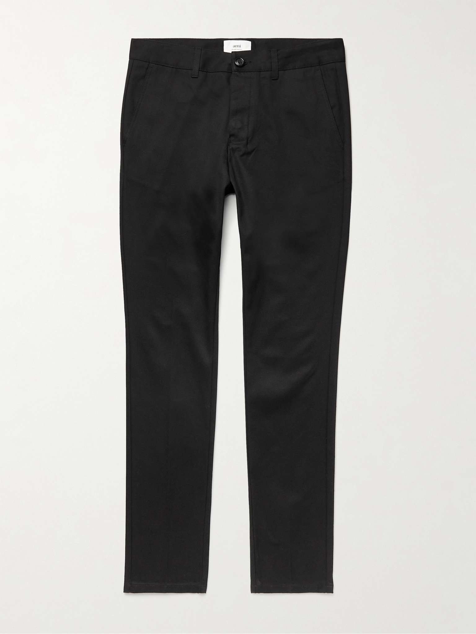 Slim-Fit Tapered Cotton-Gabardine Trousers - 1