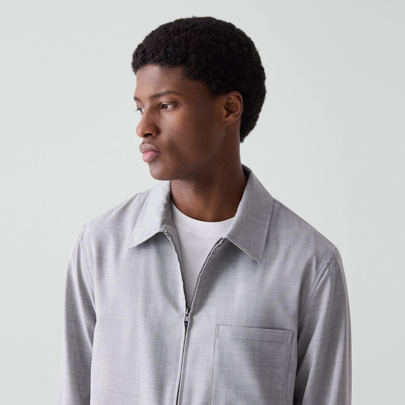 Zip Overshirt in Motion Wool 5