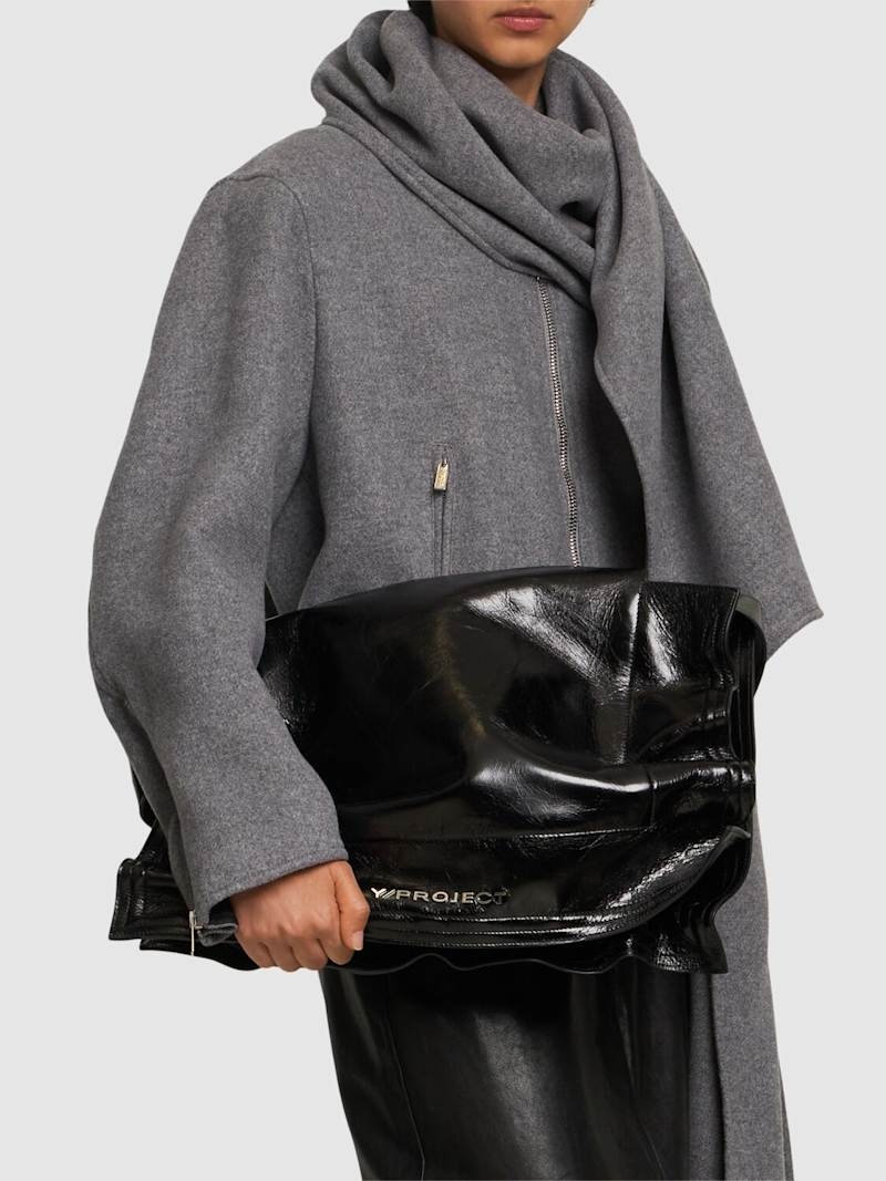 Wire Cabas leather shoulder bag - 3