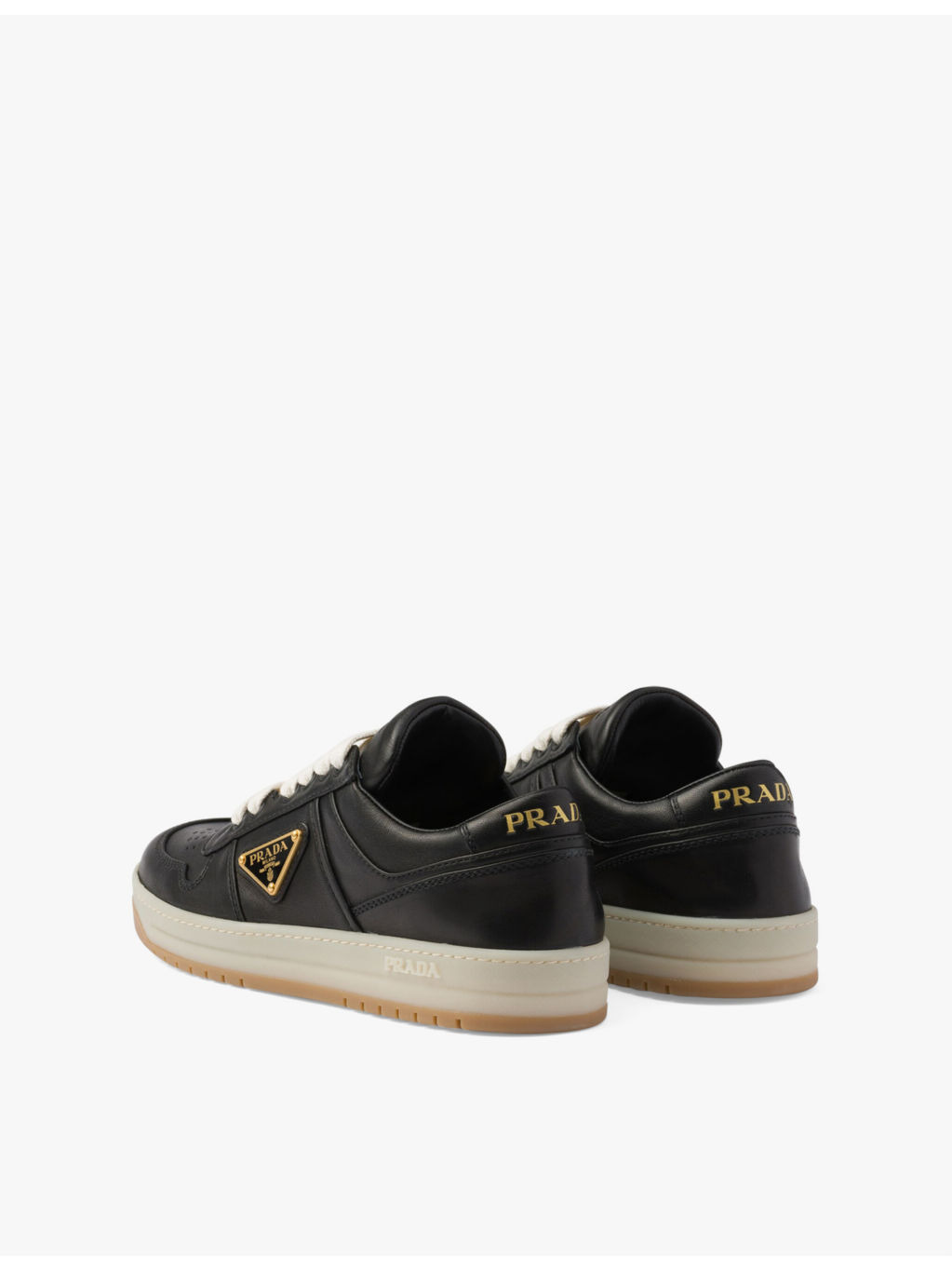 Downtown logo-embellished leather low-top trainers - 5