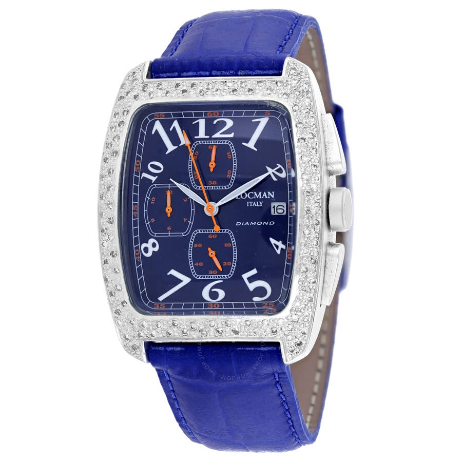 Locman - Locman Classic Chronograph Quartz Blue Dial Ladies Watch 487BL2D/BL - 1