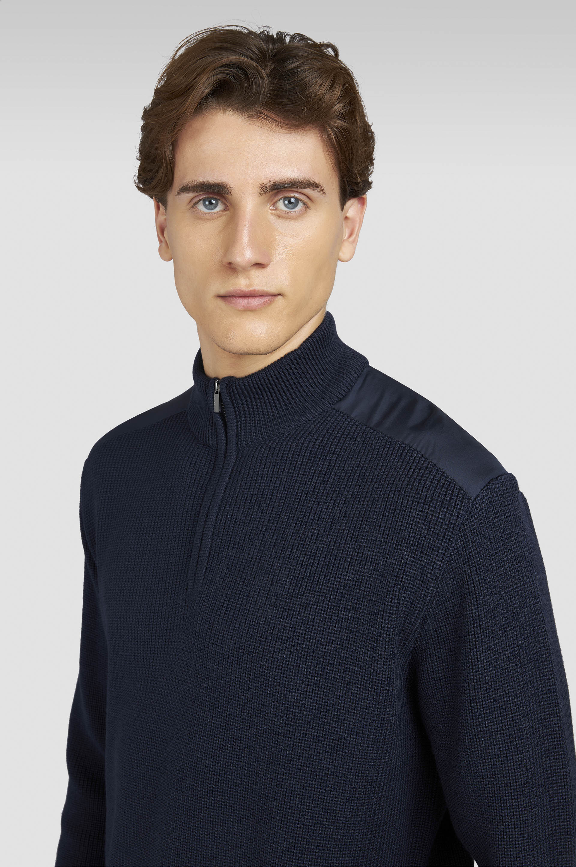 WOOL SILK HALF ZIP SWEATER WITH TYPHOON® SILK - 4