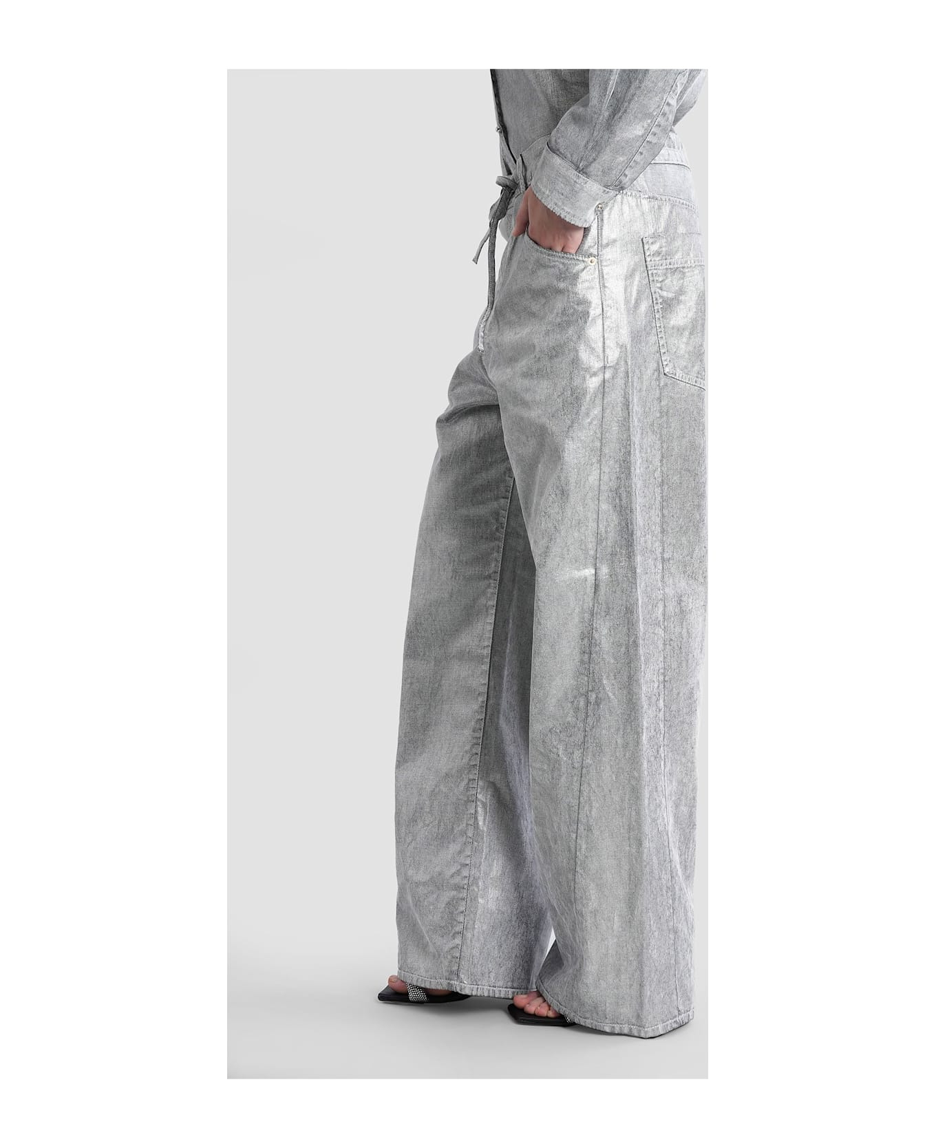 Iris Jeans In Grey Denim - 4