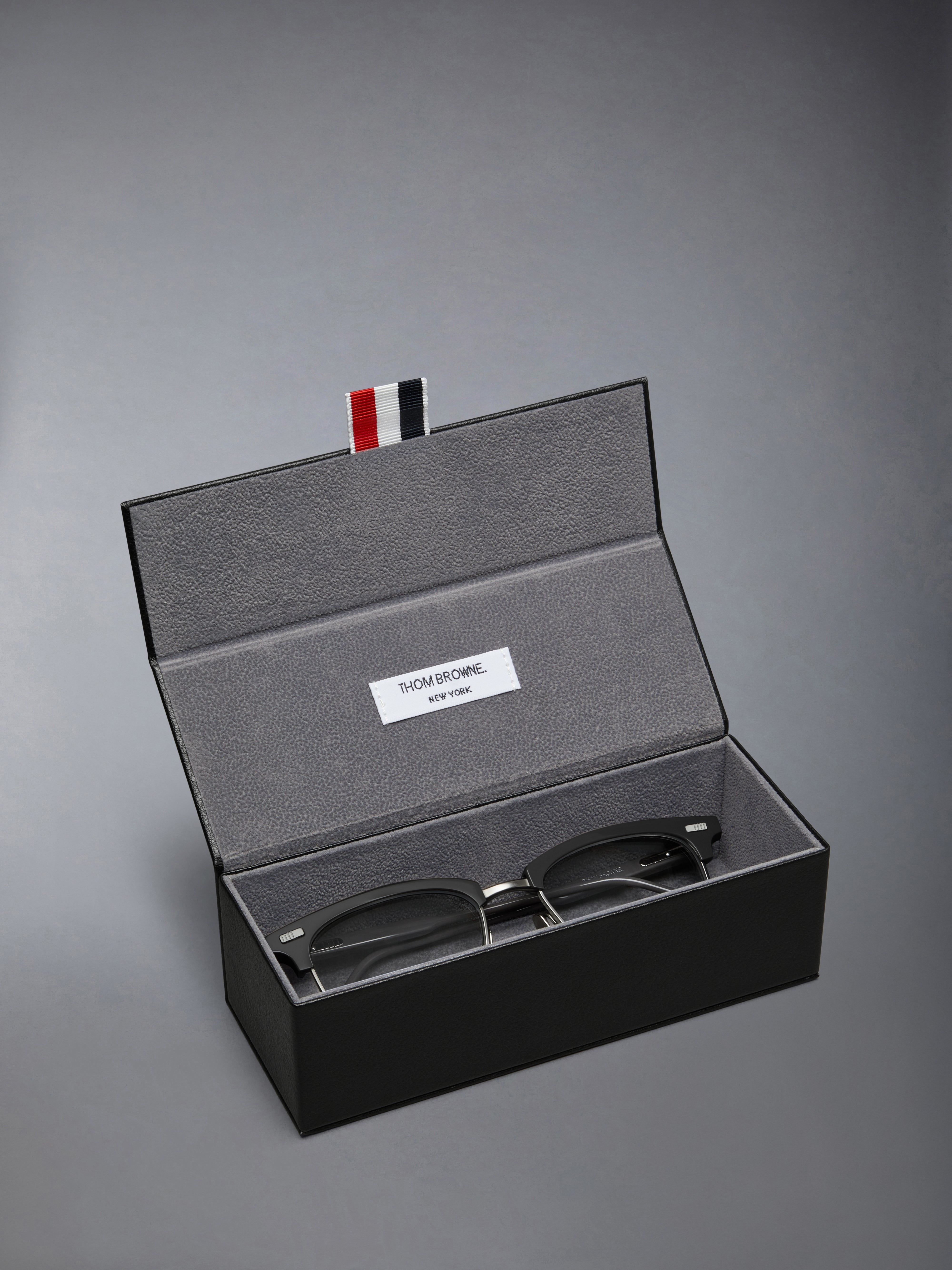 ACETATE AND TITANIUM RECTANGULAR EYEGLASSES - 4