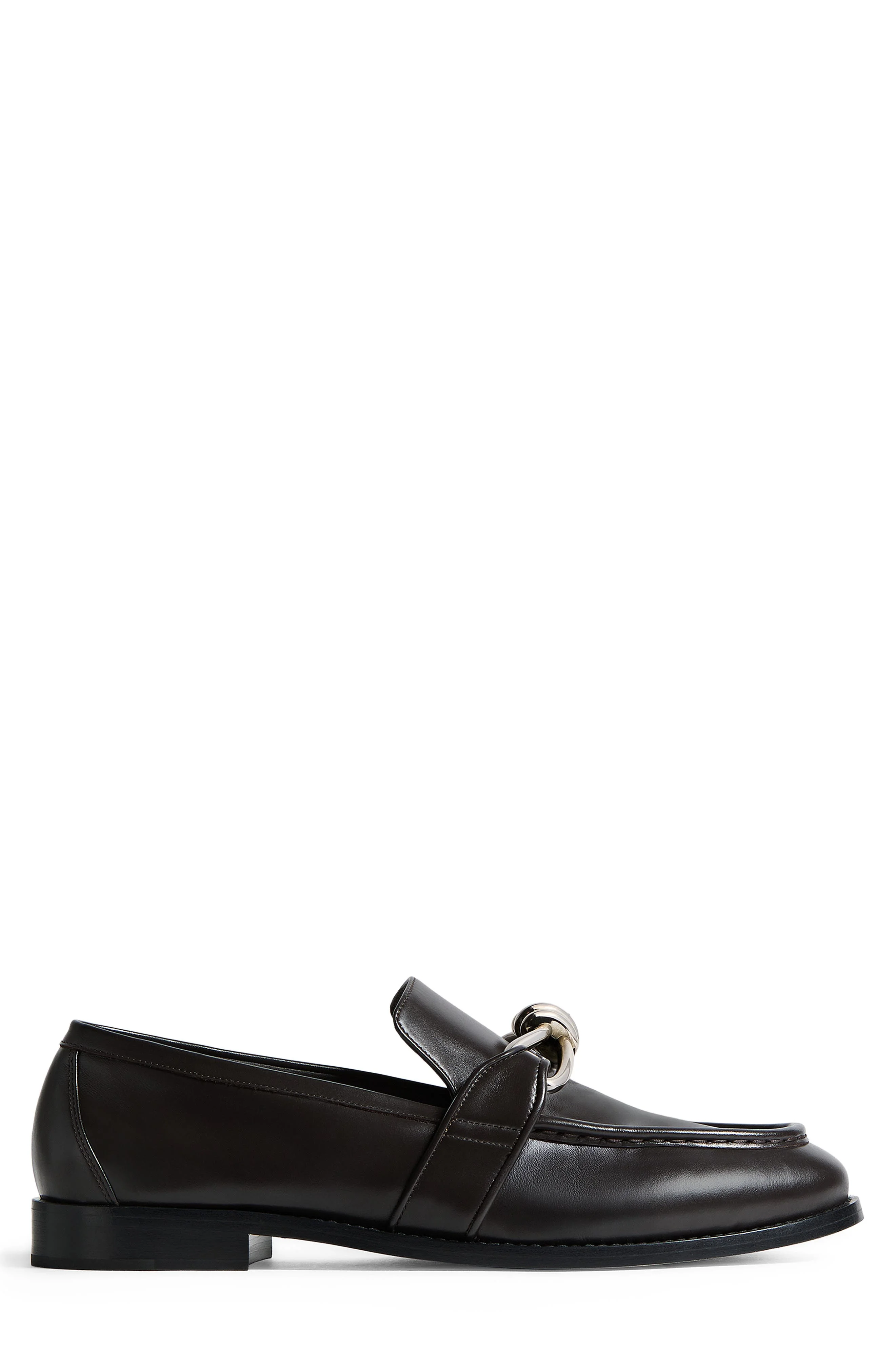 Bottega Veneta Astaire Knot Bit Loafer in Espresso/Silver at Nordstrom - 1
