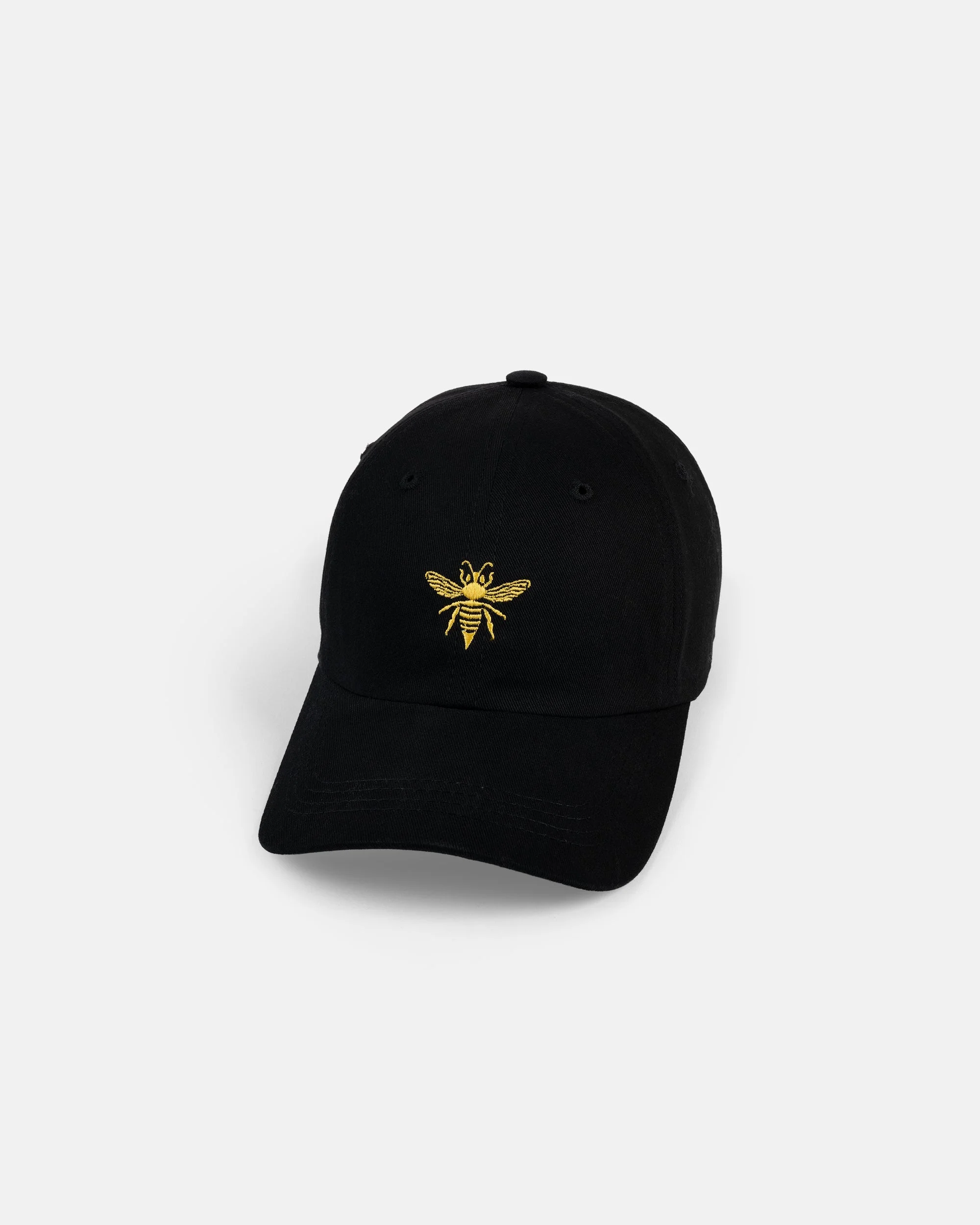 MADE-IN-USA BLACK WITH YELLOW WASP DAD HAT - 1