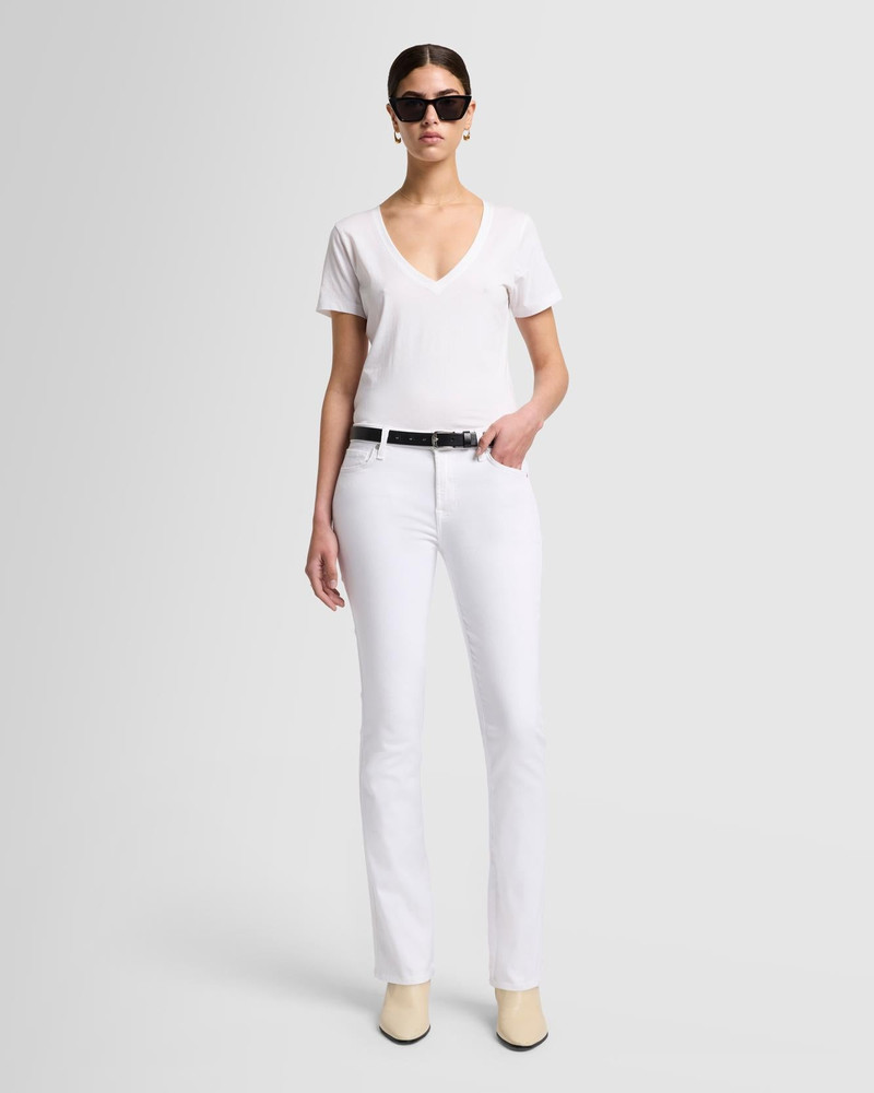7 For All Mankind Slim Illusion Kimmie Straight in Luxe White outlook