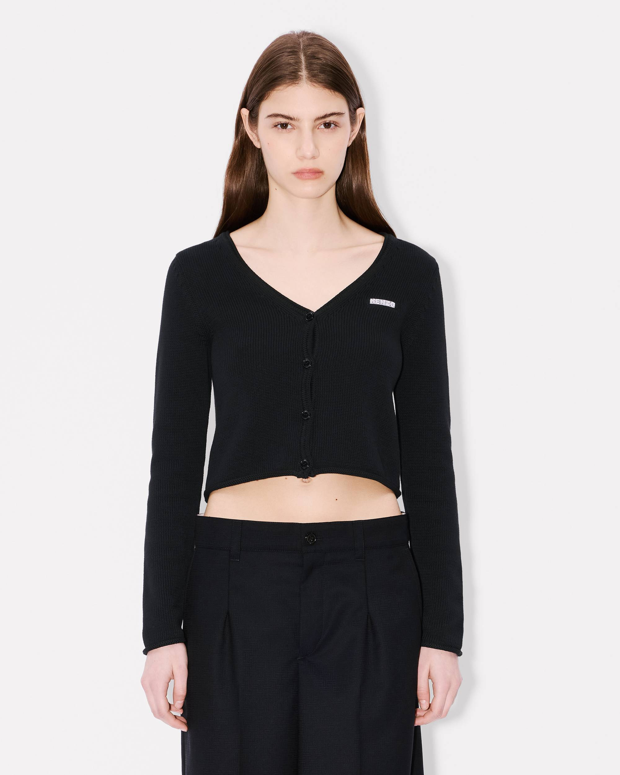'KENZO City' embroidered cardigan in cotton - 3